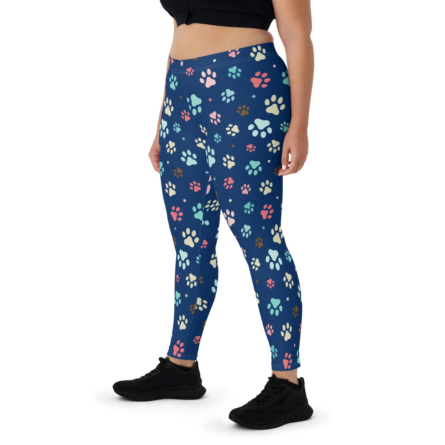 Paw Prints - Blue Leggings