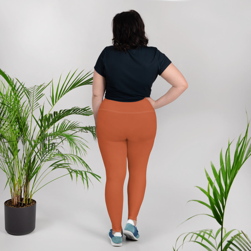 Solid Orange - Plus Size Leggings