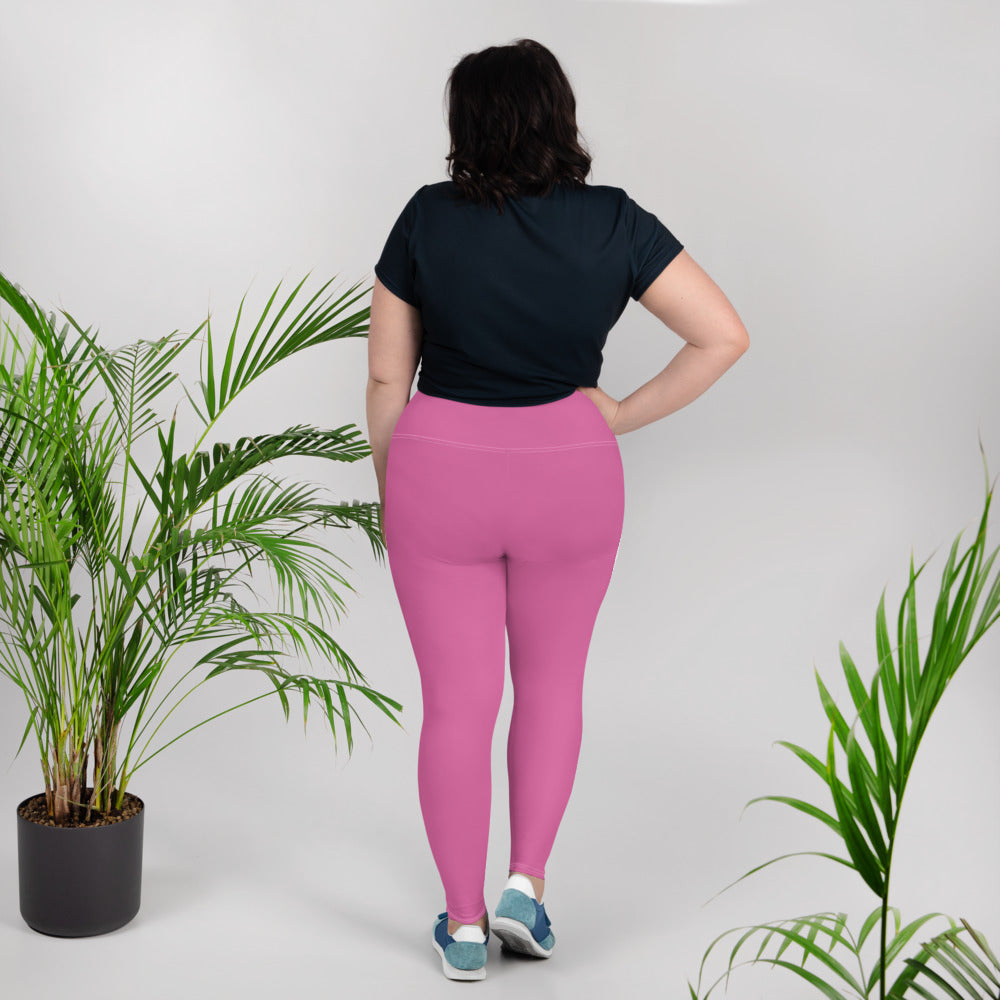 Solid Pink - Plus Size Leggings