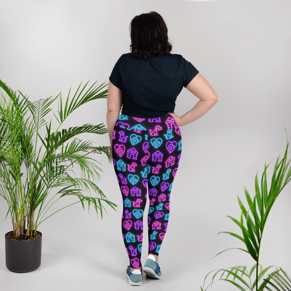 Neon Dog - Plus Size Leggings