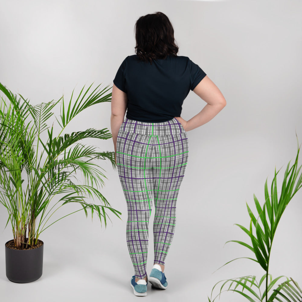 (Halloween) Plaid - Plus Size Leggings