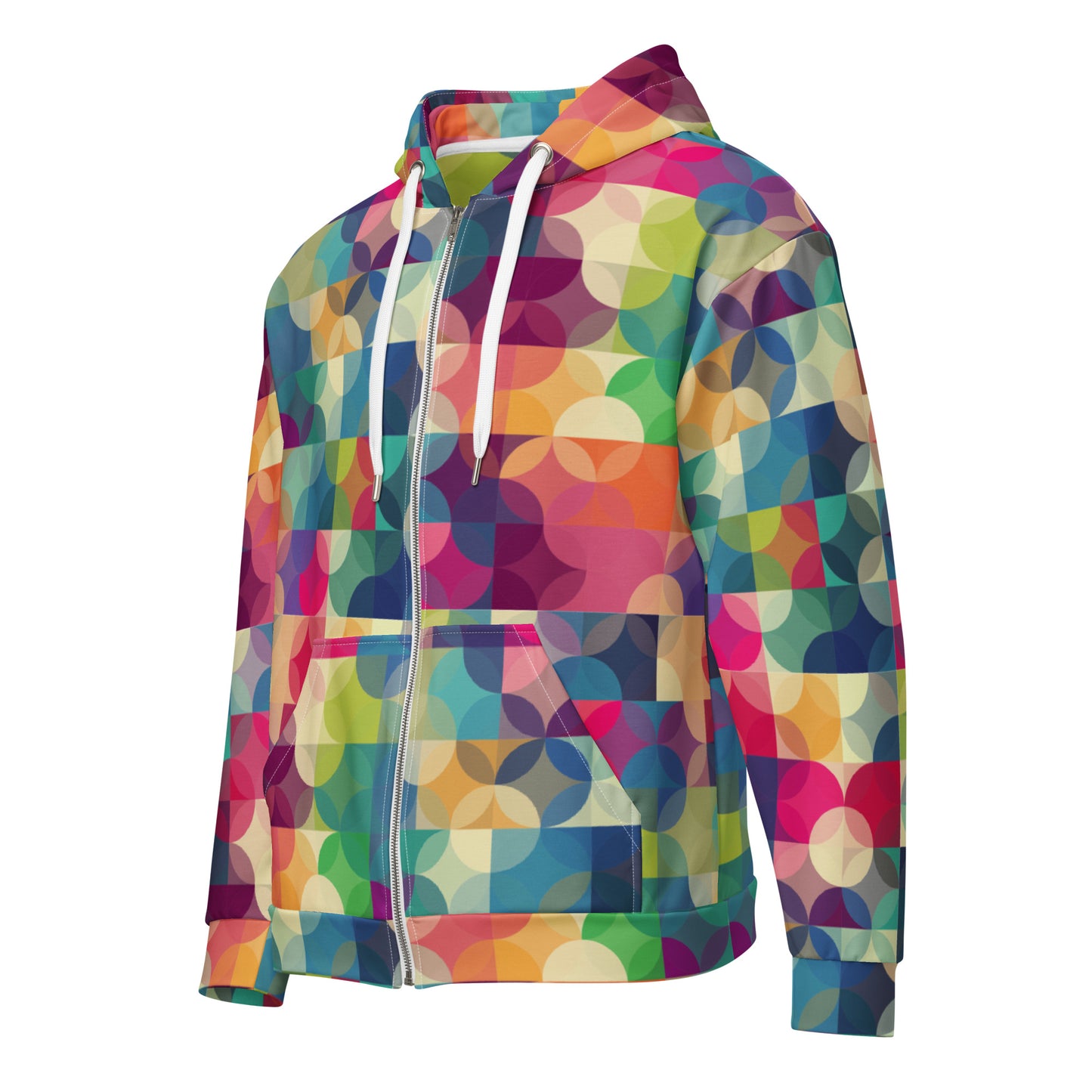 Colorful Geometric - Premium Zip Hoodie