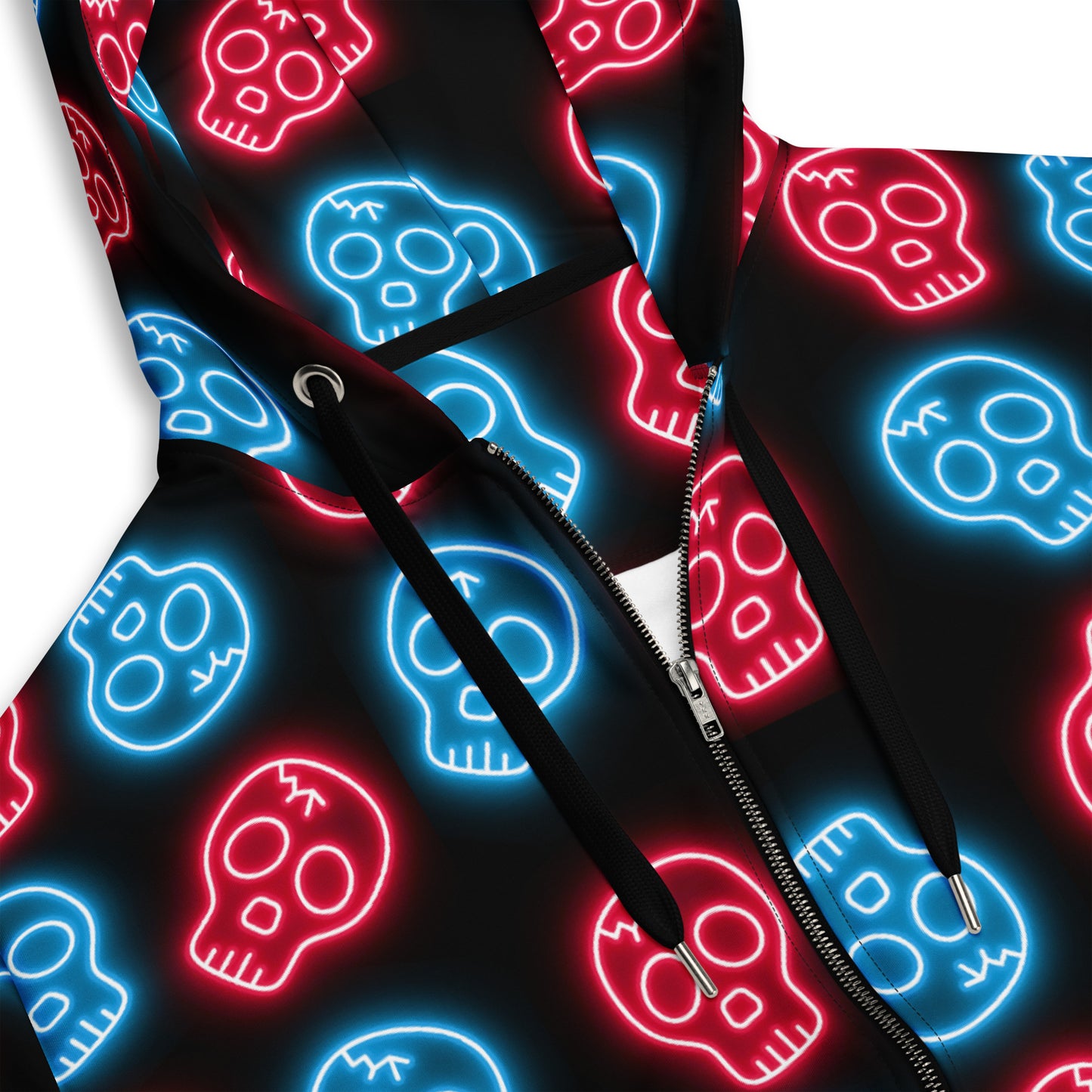 Neon Skull Premium Zip Hoodie