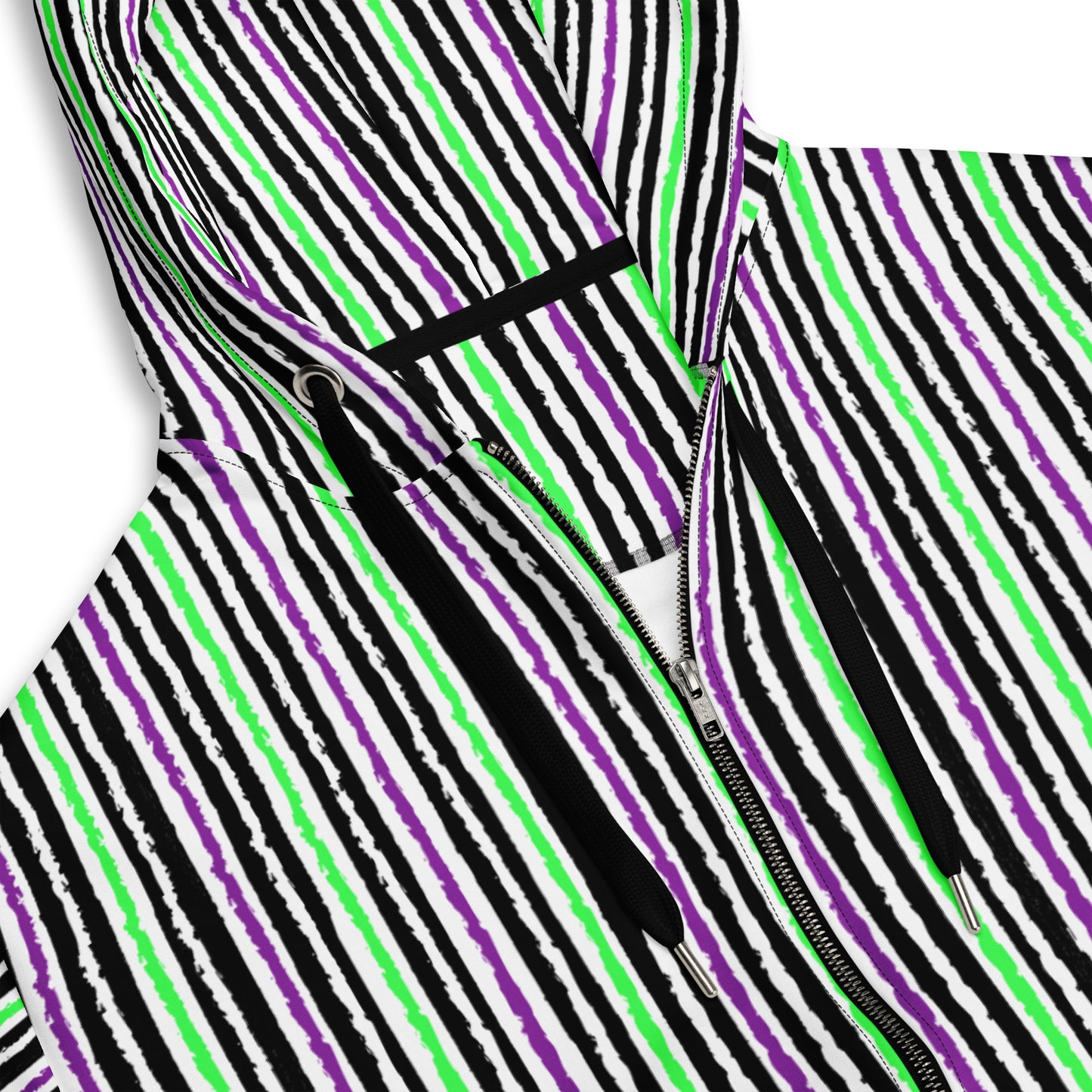 (Halloween) Stripes - Premium Zip Hoodie