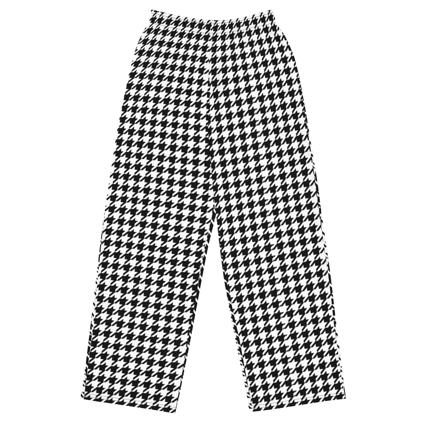 Houndstooth (Blk/Wht) - Premium Wide-leg Pants