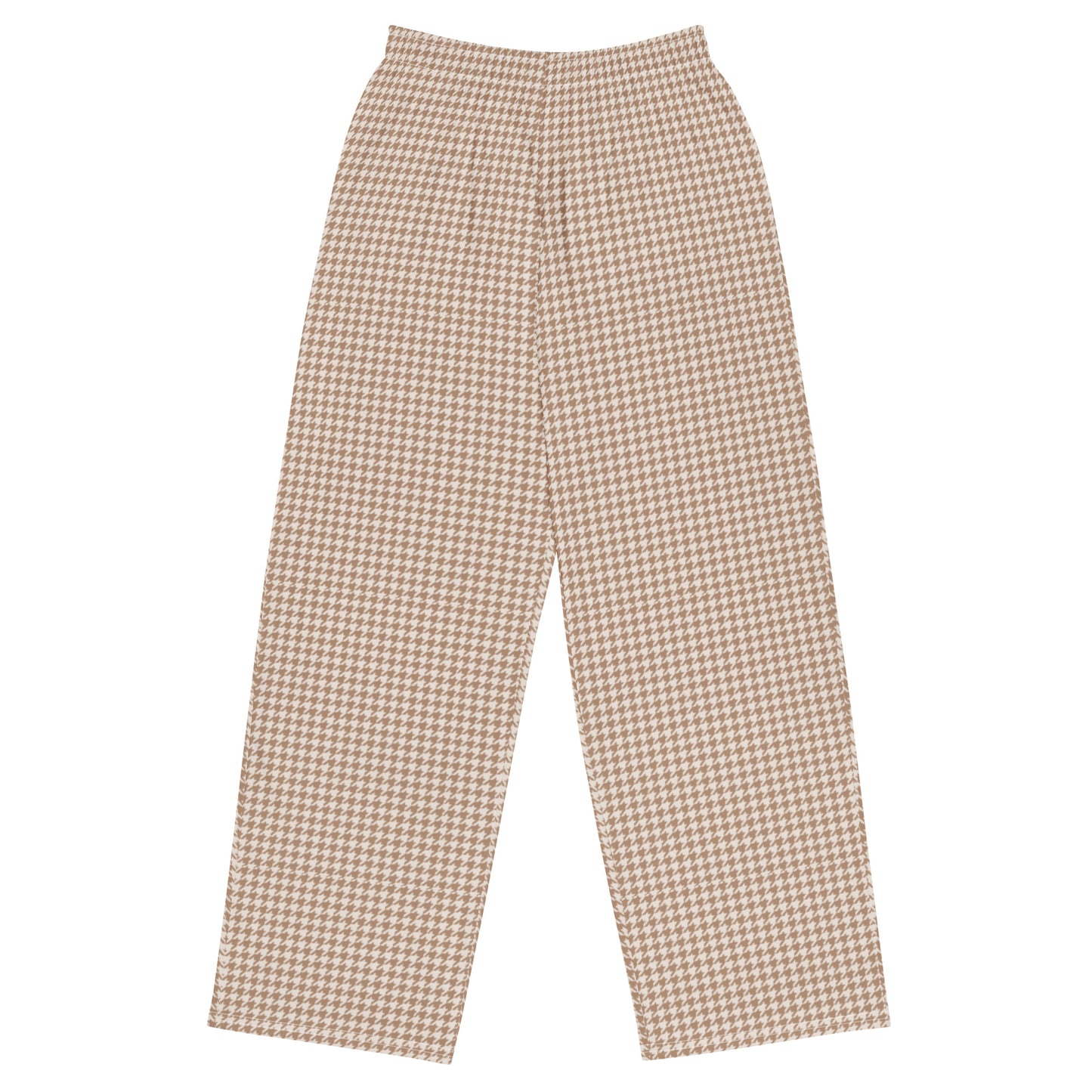 Houndstooth (Brown/Tan) - Premium Wide-leg Pants