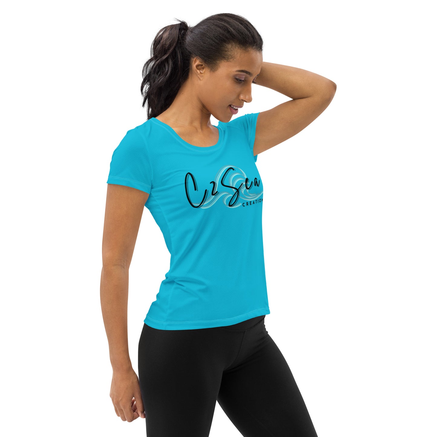 CUSTOM - C2Sea Athletic T-shirt (Teal - Dark Lettering)