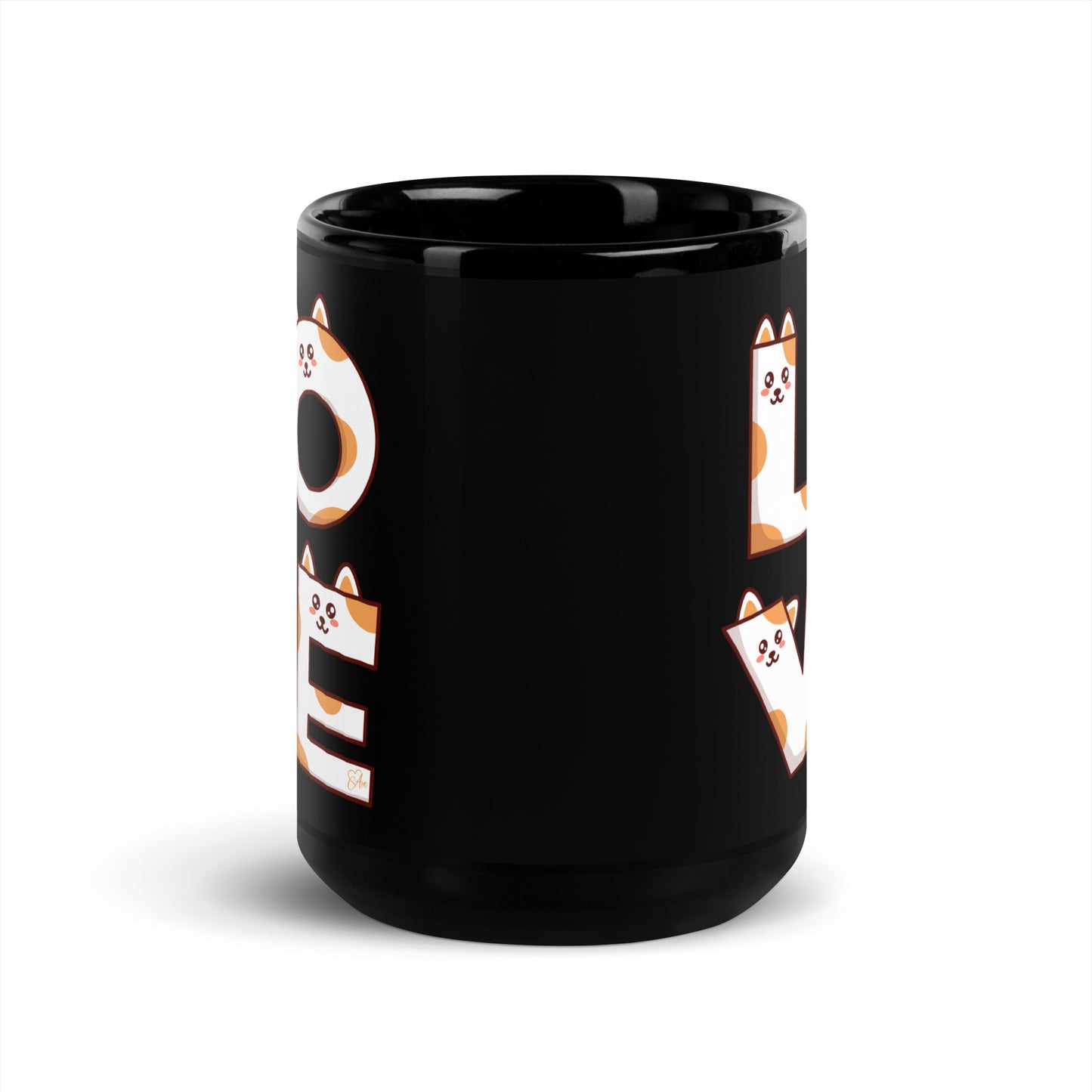 Cat Love - Black Glossy Mug