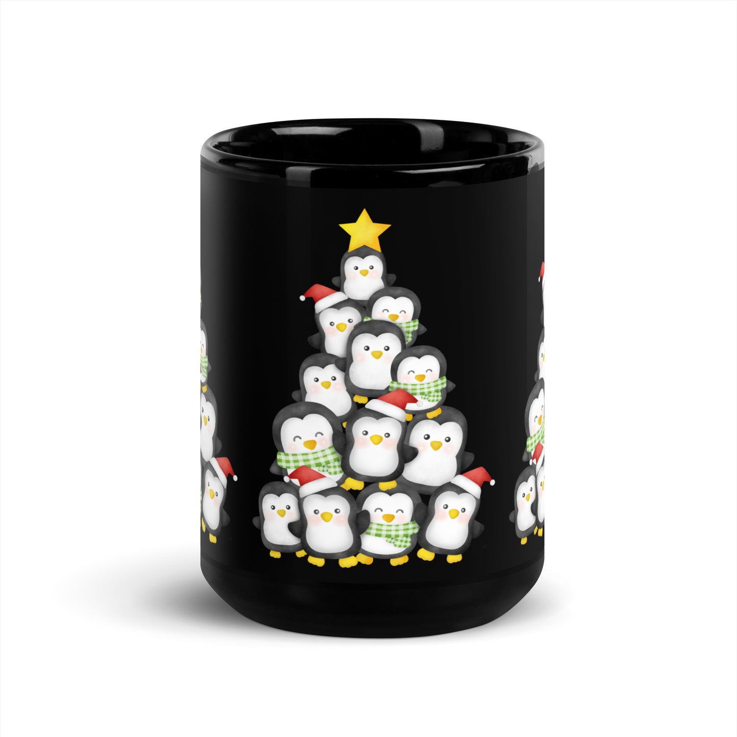 Penguin - Black Glossy Mug