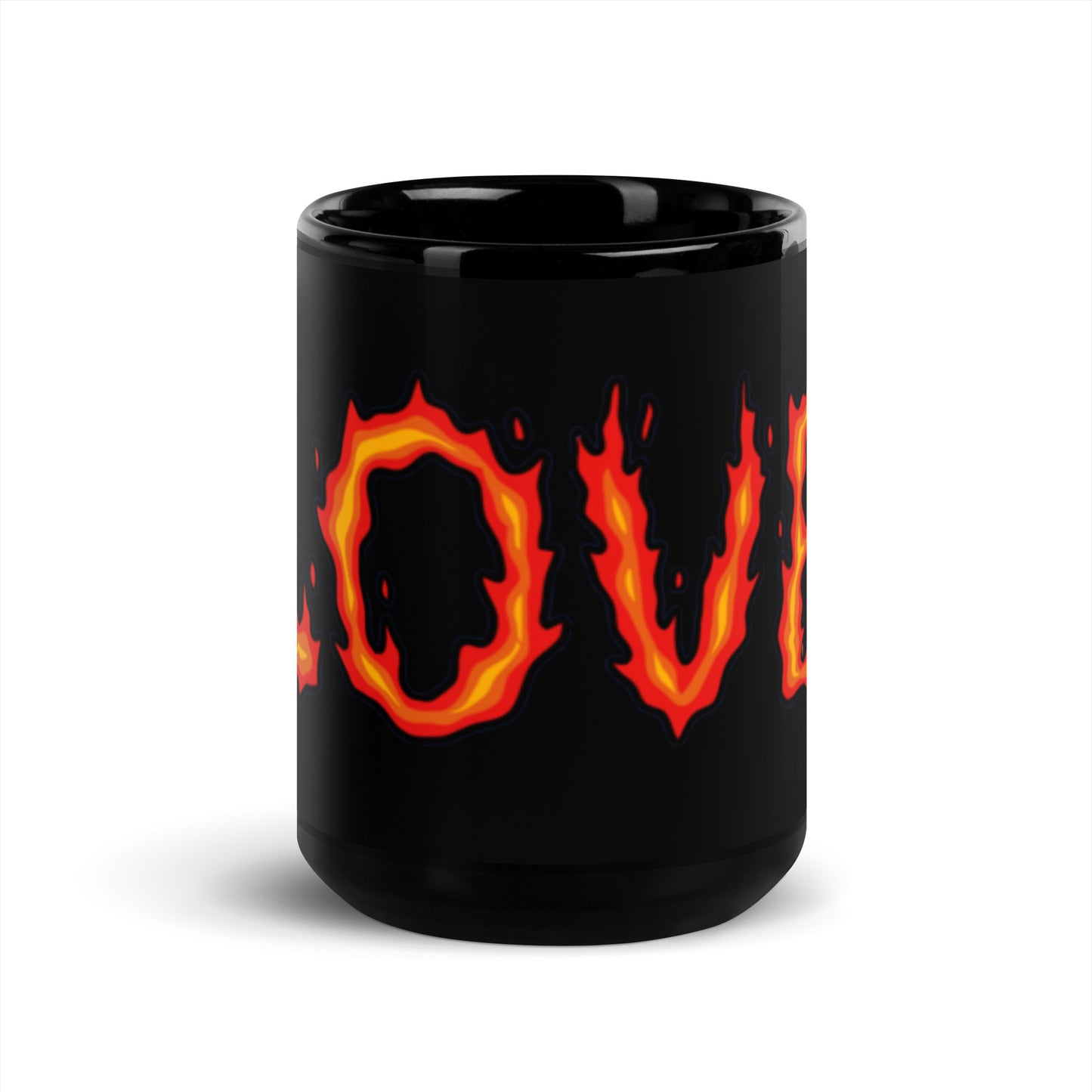 Burning Love - Black Glossy Mug