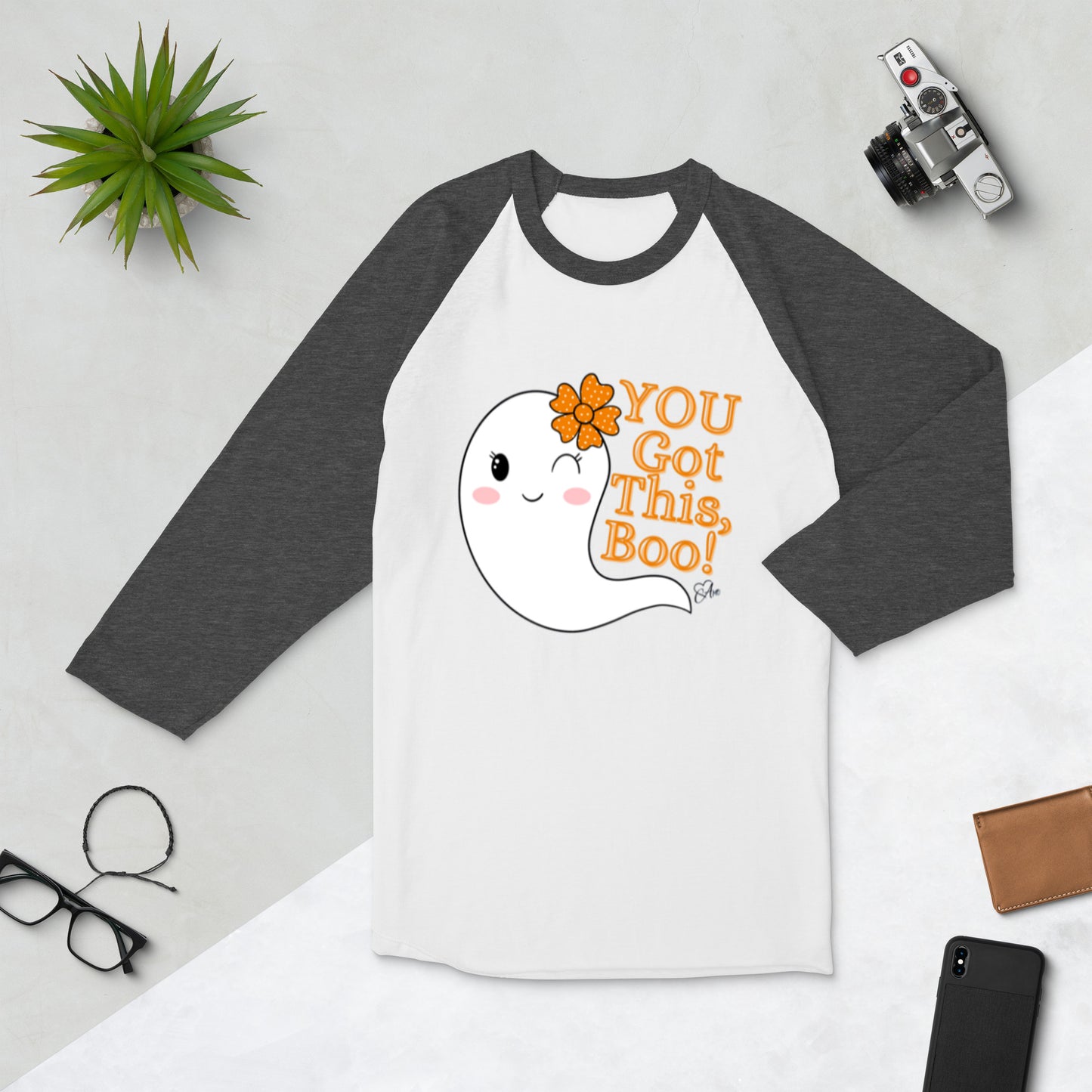 Boo - 3/4 Sleeve Raglan Shirt