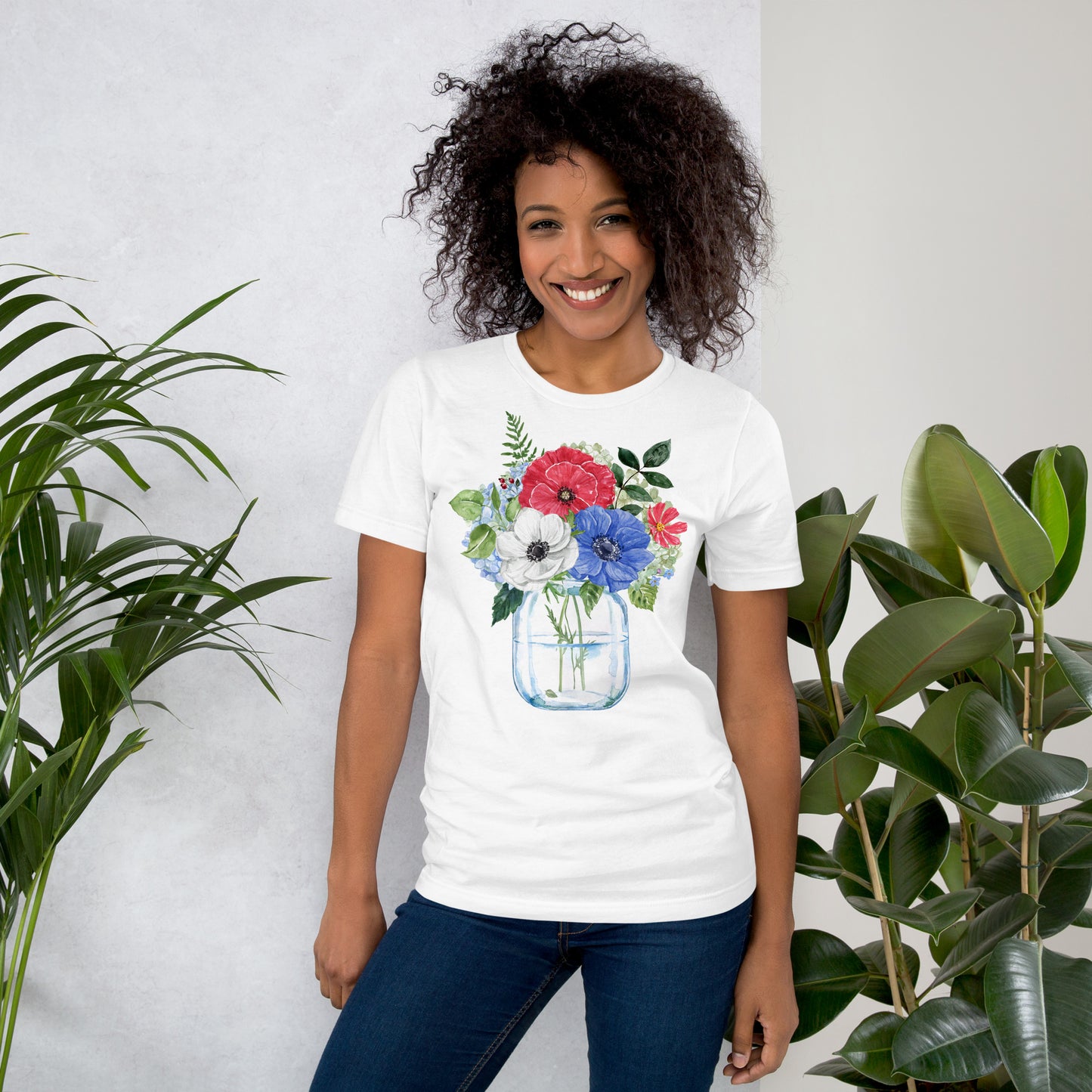 Patriotic Blooms - Lightweight T-Shirt