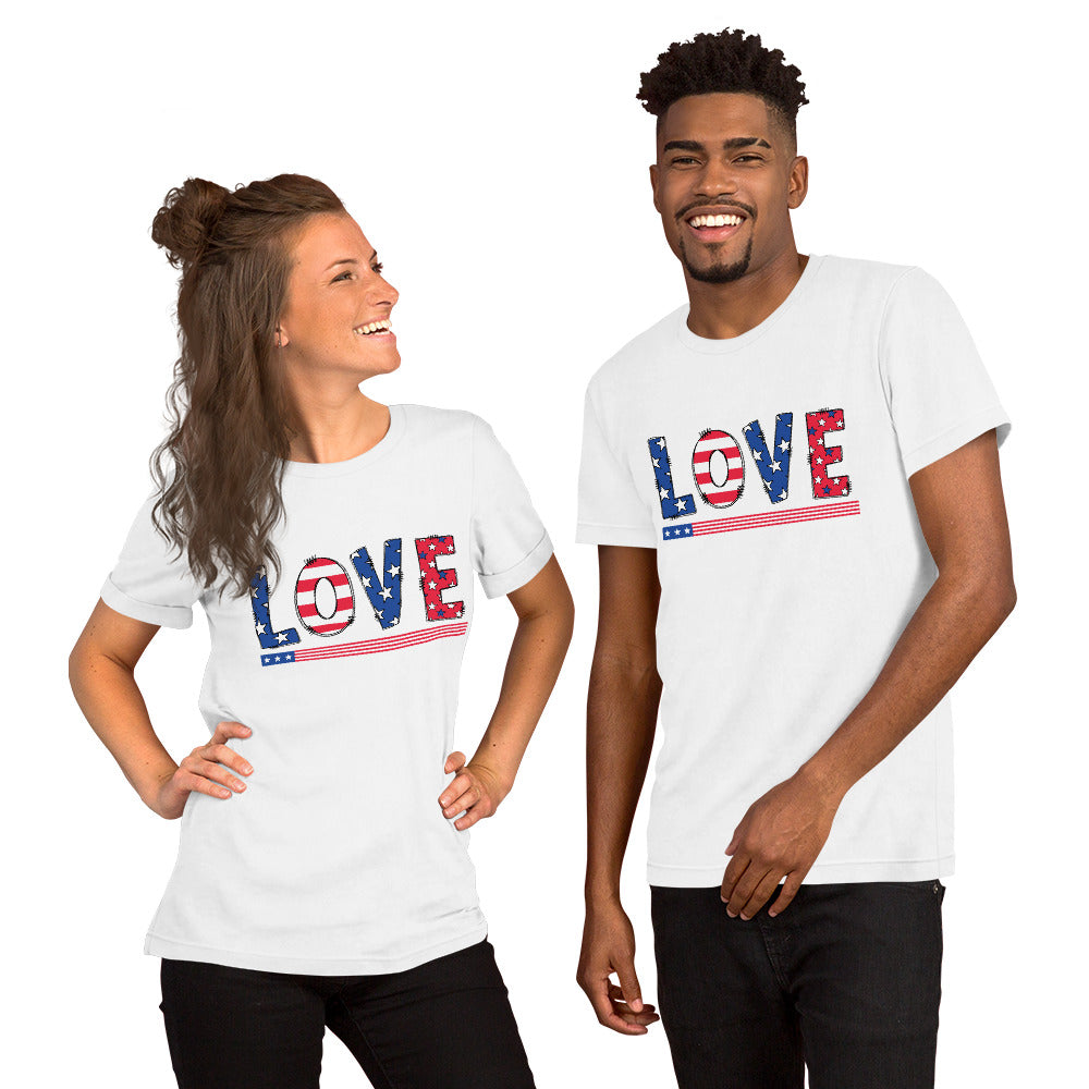 Patriotic Love - Lightweight T-Shirt
