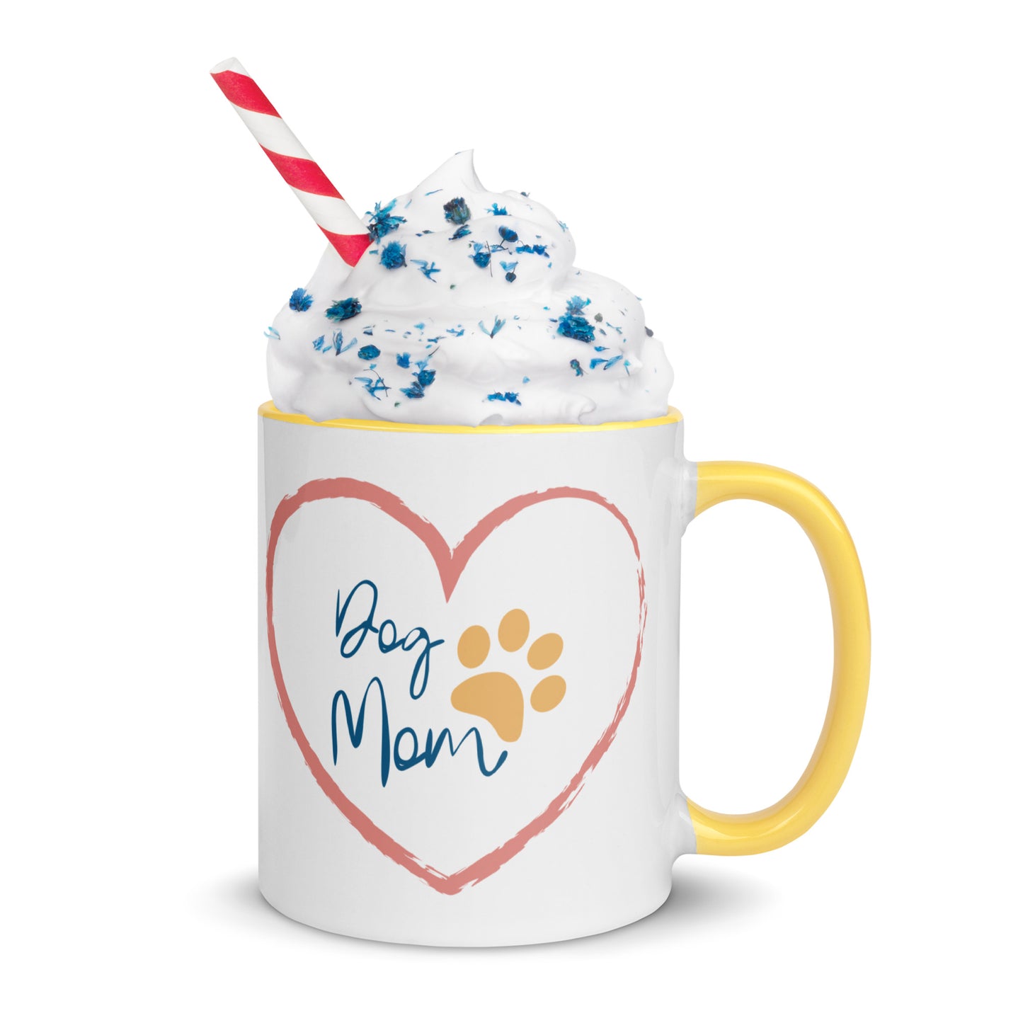 Dog Mom - White Mug w/ Color