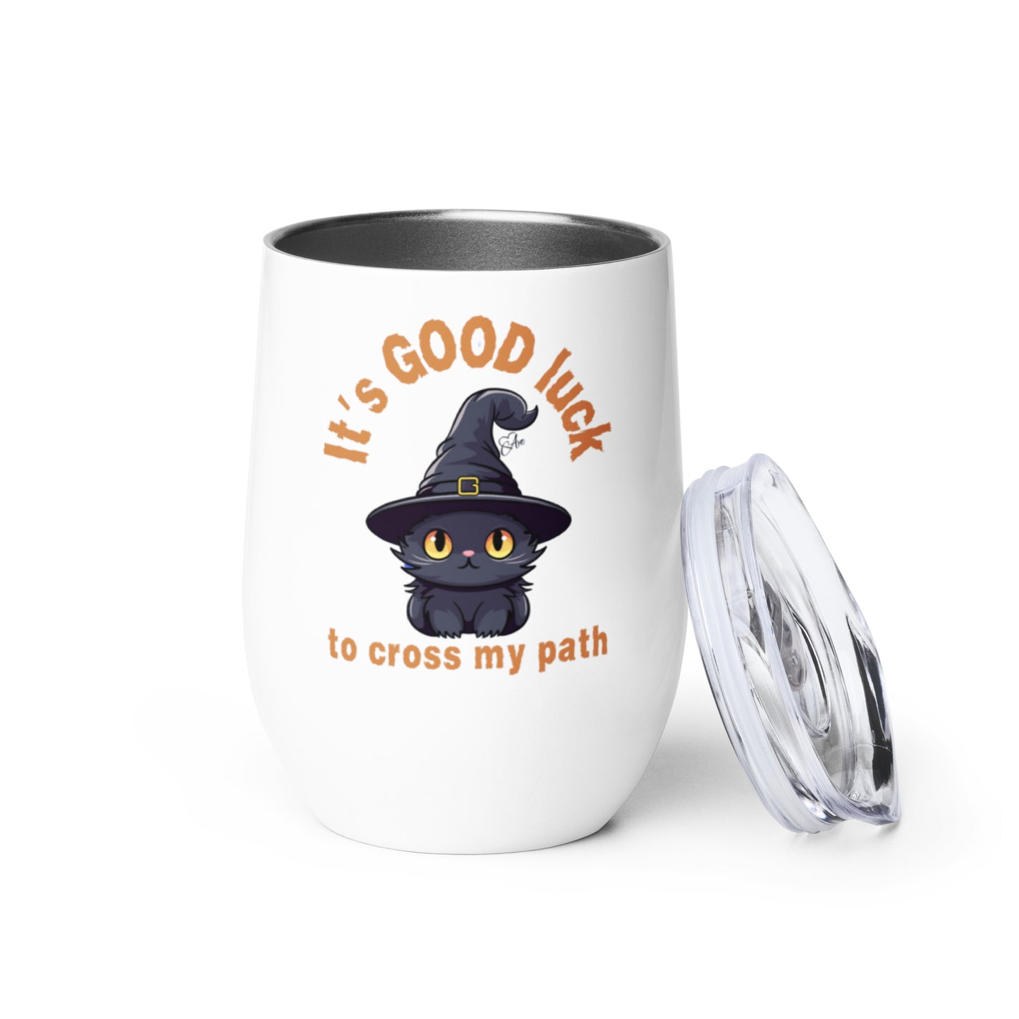 Black Cat - Wine tumbler