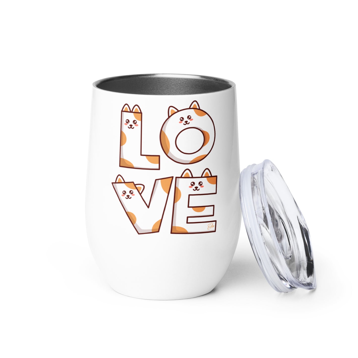 Cat Love - Wine tumbler