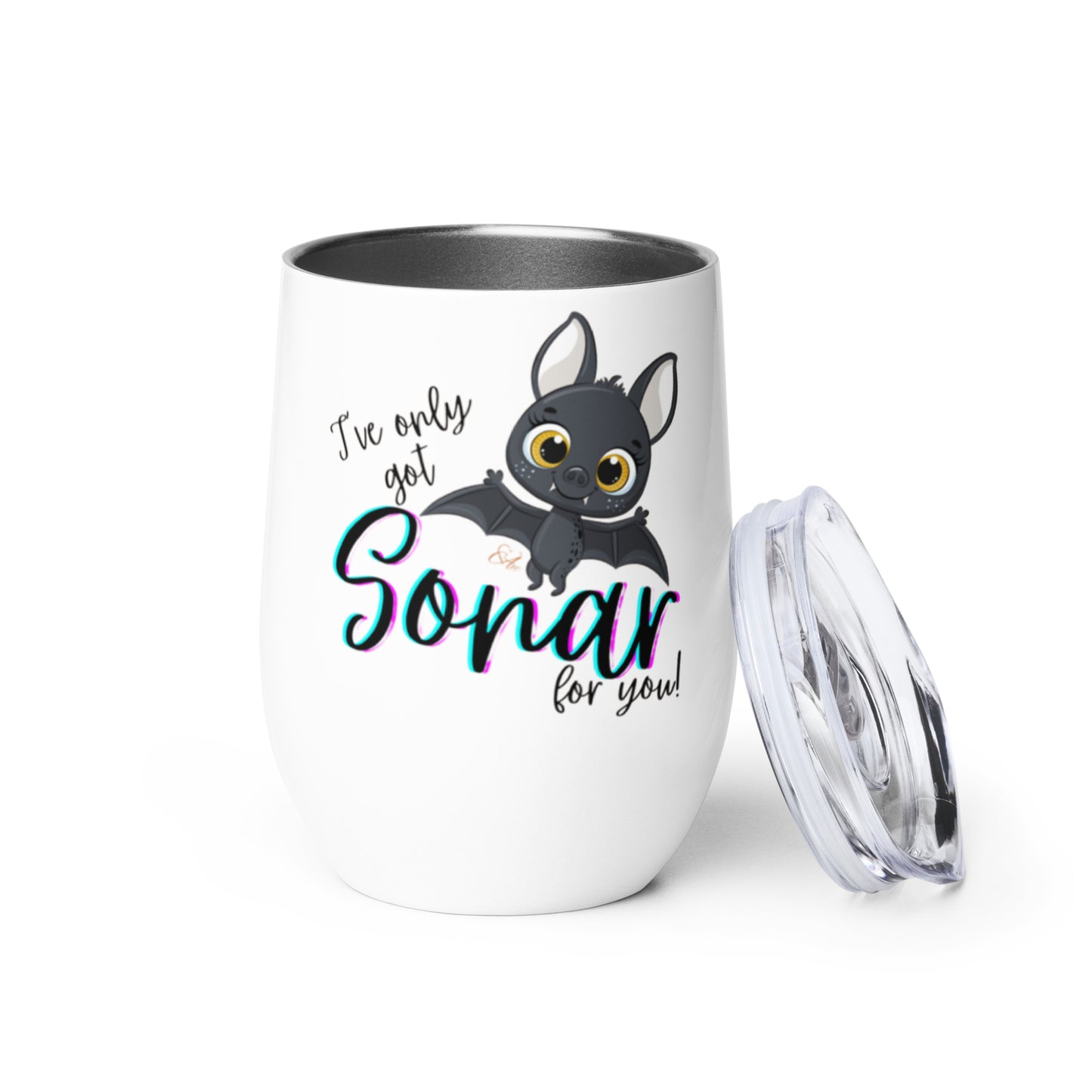 Bat Sonar - Wine tumbler
