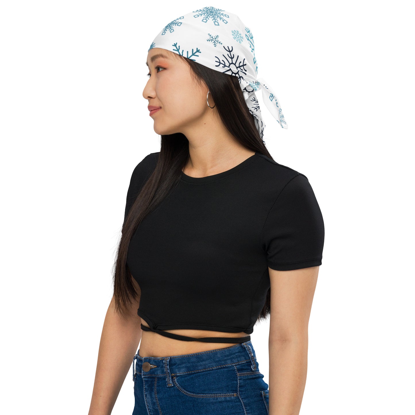 Snowflakes (White) - Scarf / Bandana