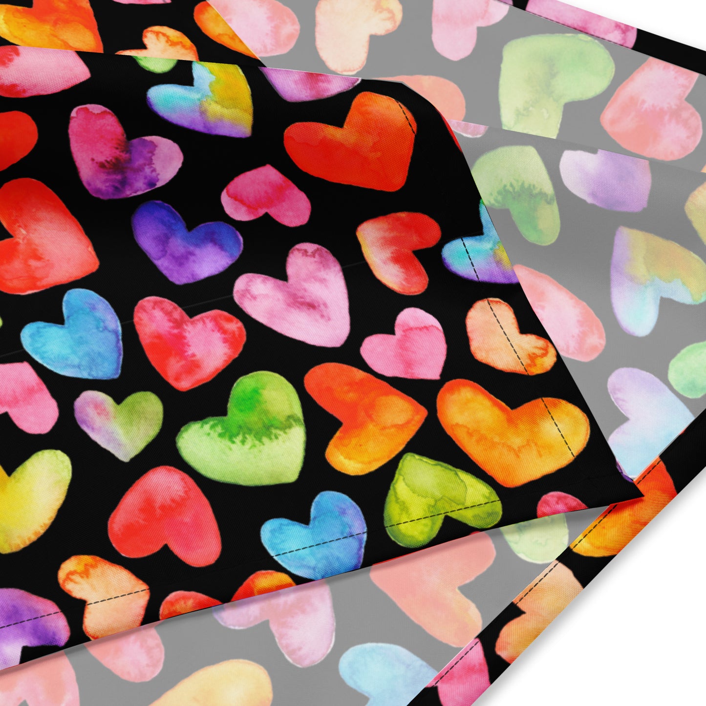 Rainbow Hearts - Scarf / Bandana