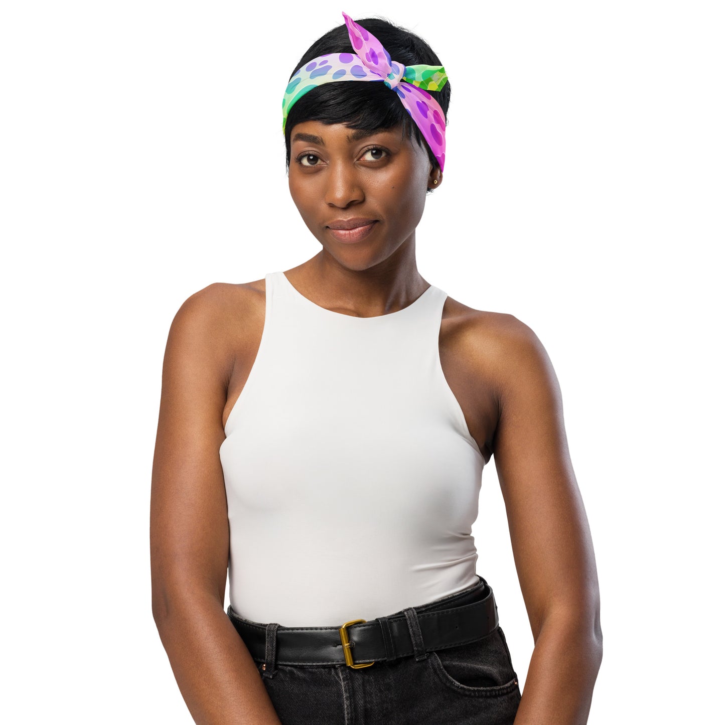 Rainbow Leopard - Scarf / Bandana