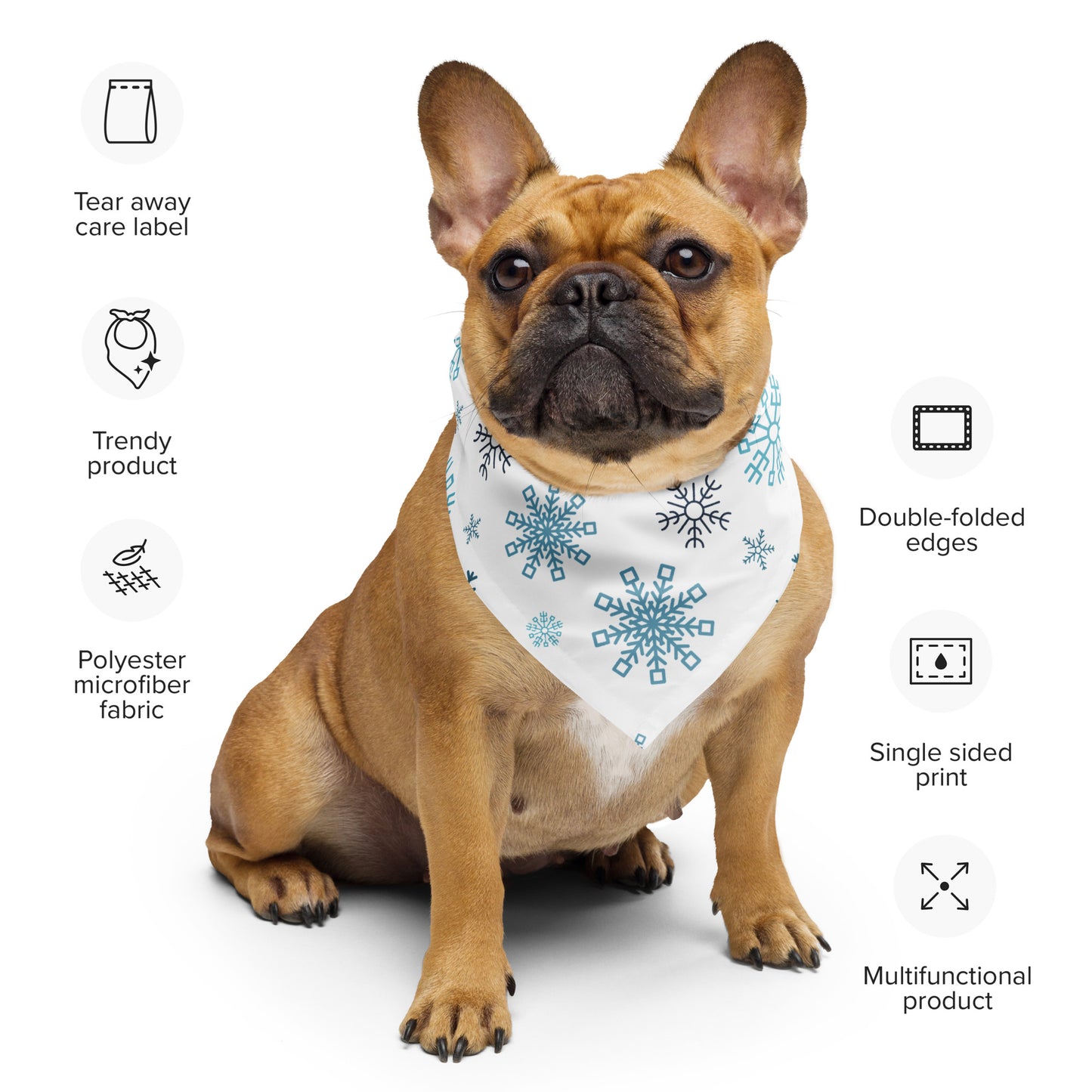 Snowflakes (White) - Scarf / Bandana