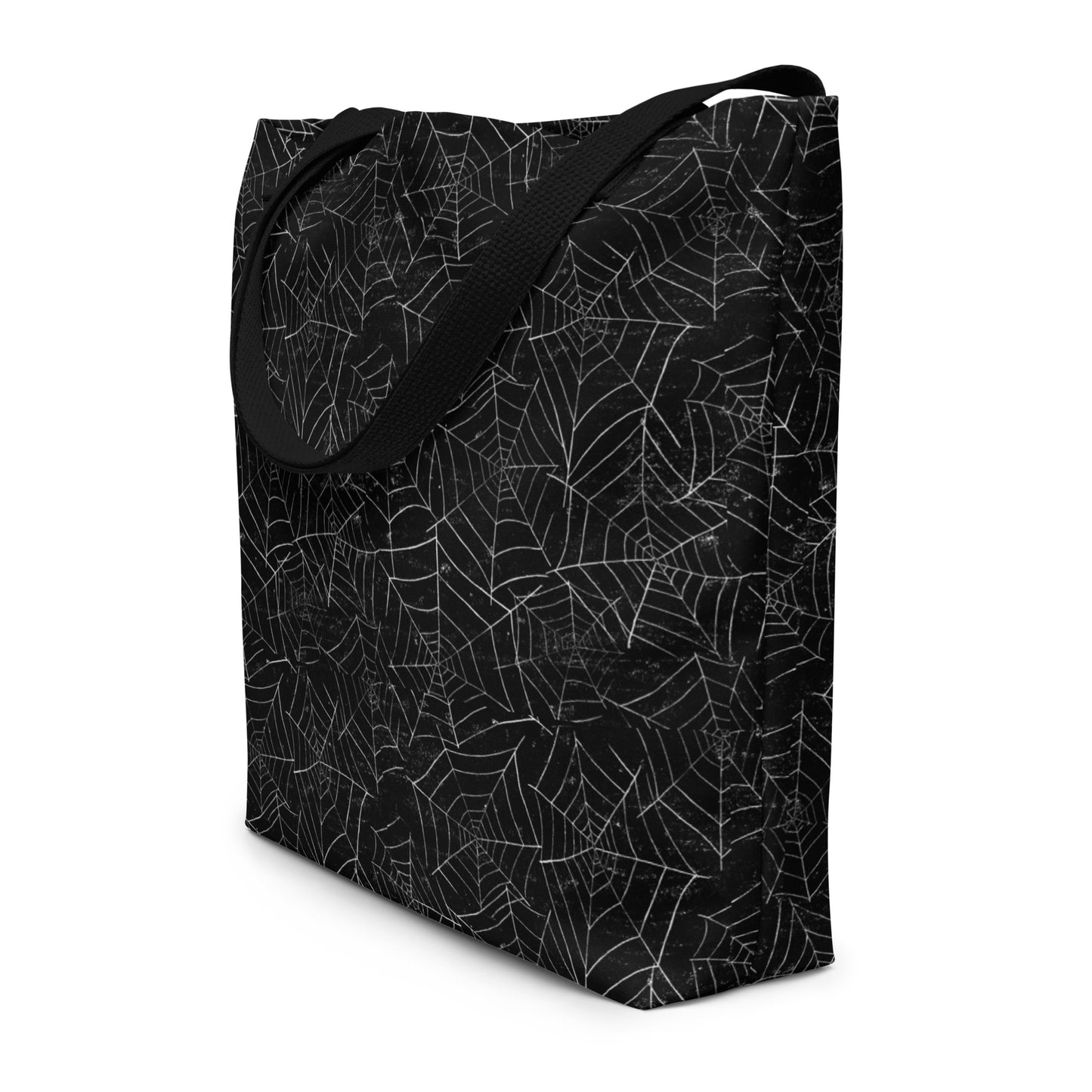 (Halloween) Spider Webs - Large Tote Bag