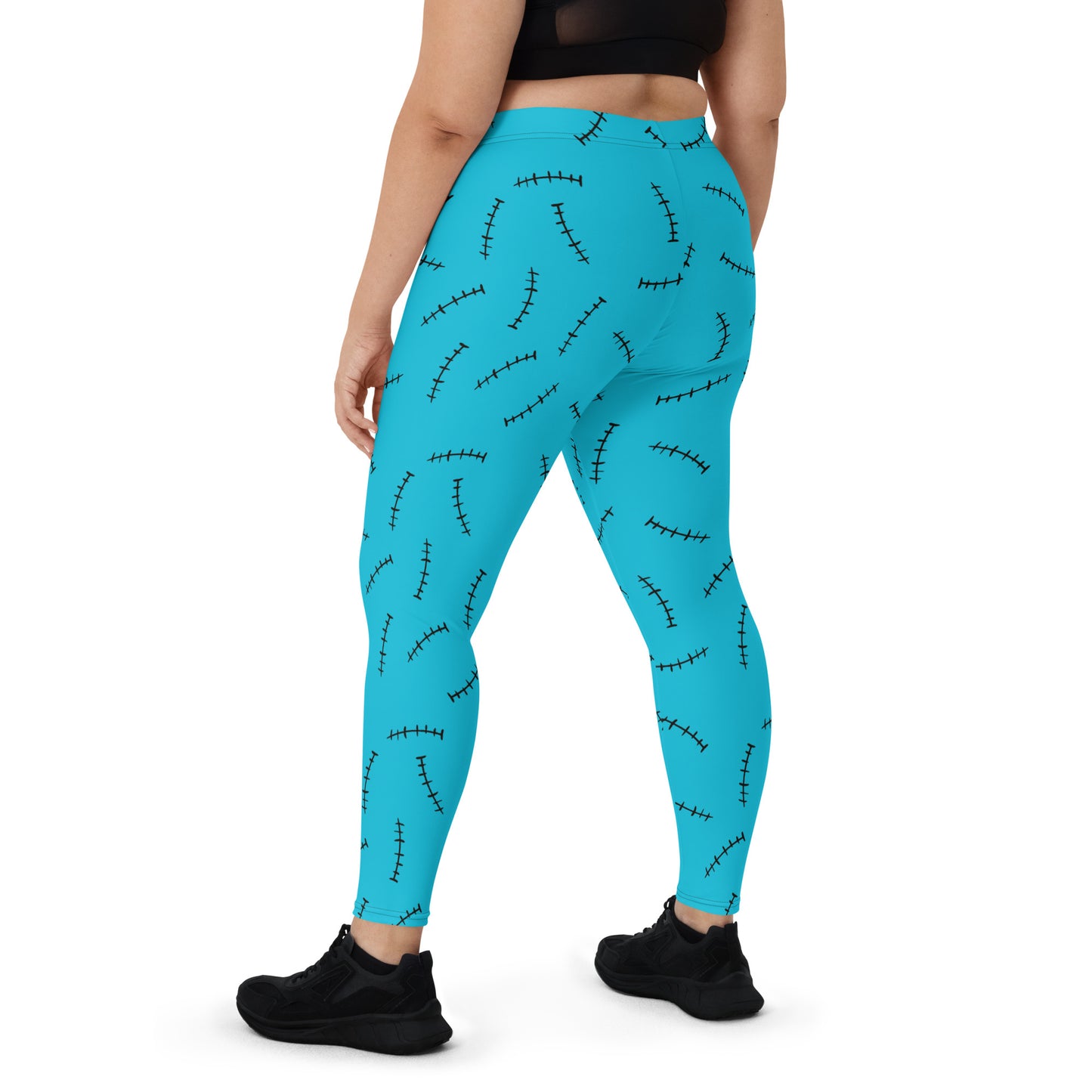 (Halloween) Franky's Stitches (Teal) - Leggings