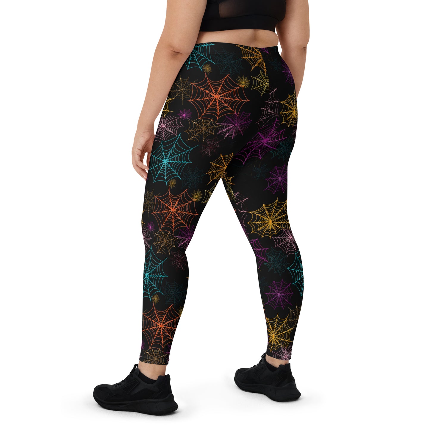 (Halloween) Colorful Spider Webs - Leggings