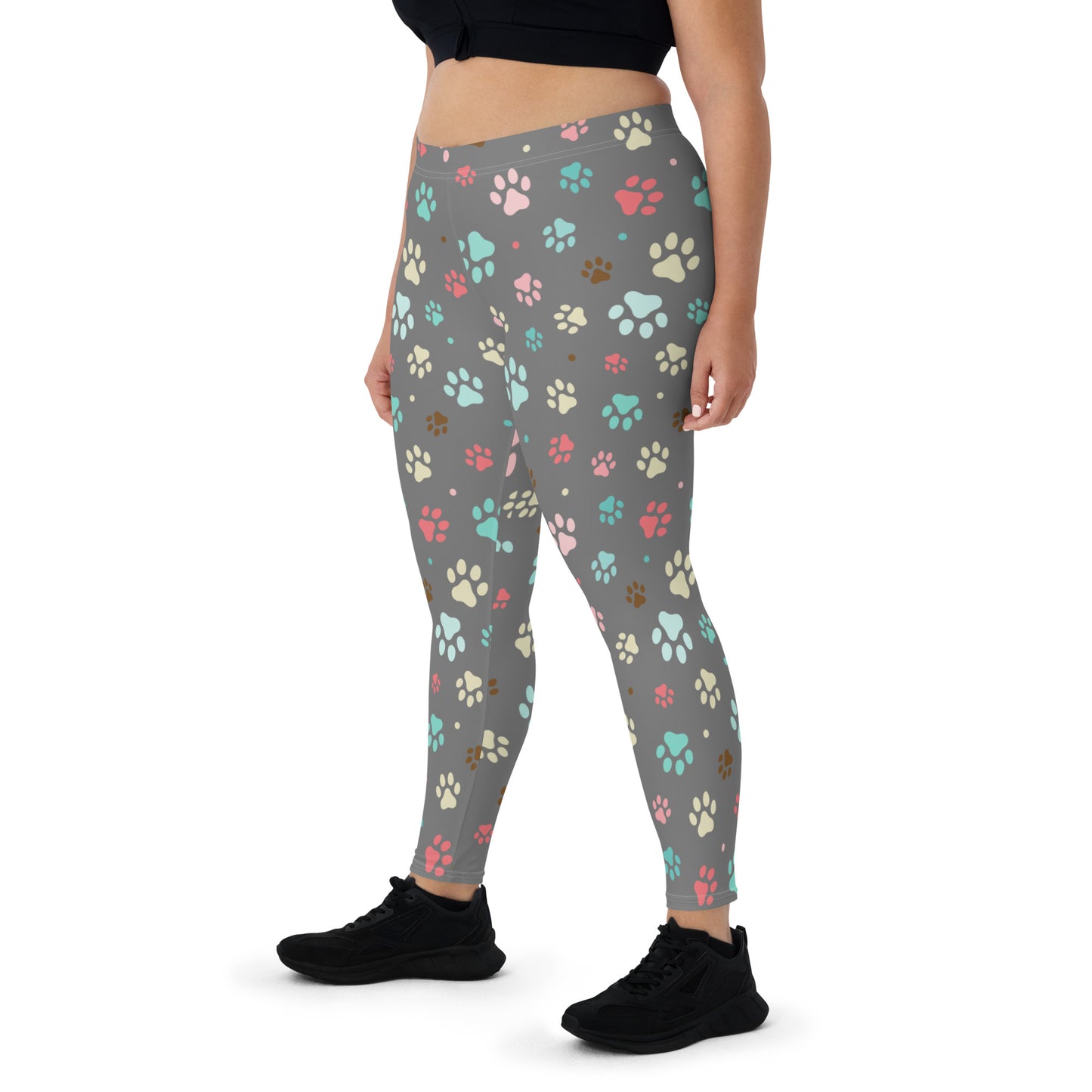 Paw Prints -Silver Leggings
