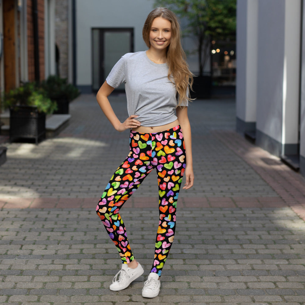 Rainbow Hearts - Leggings