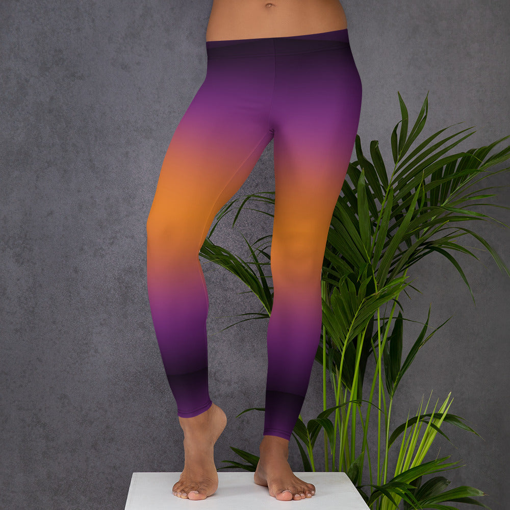 (Halloween) Purple Orange Ombre - Leggings