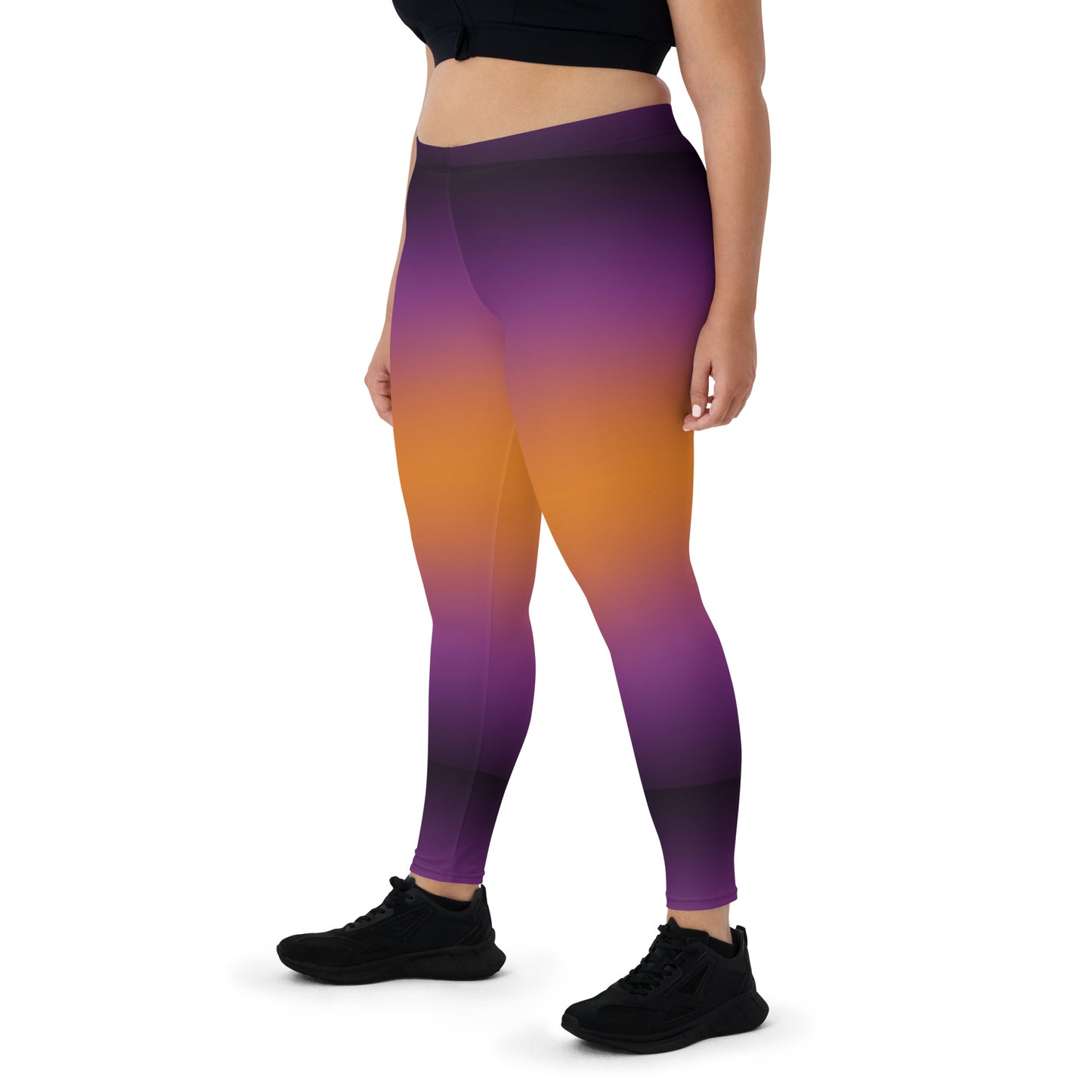 (Halloween) Purple Orange Ombre - Leggings