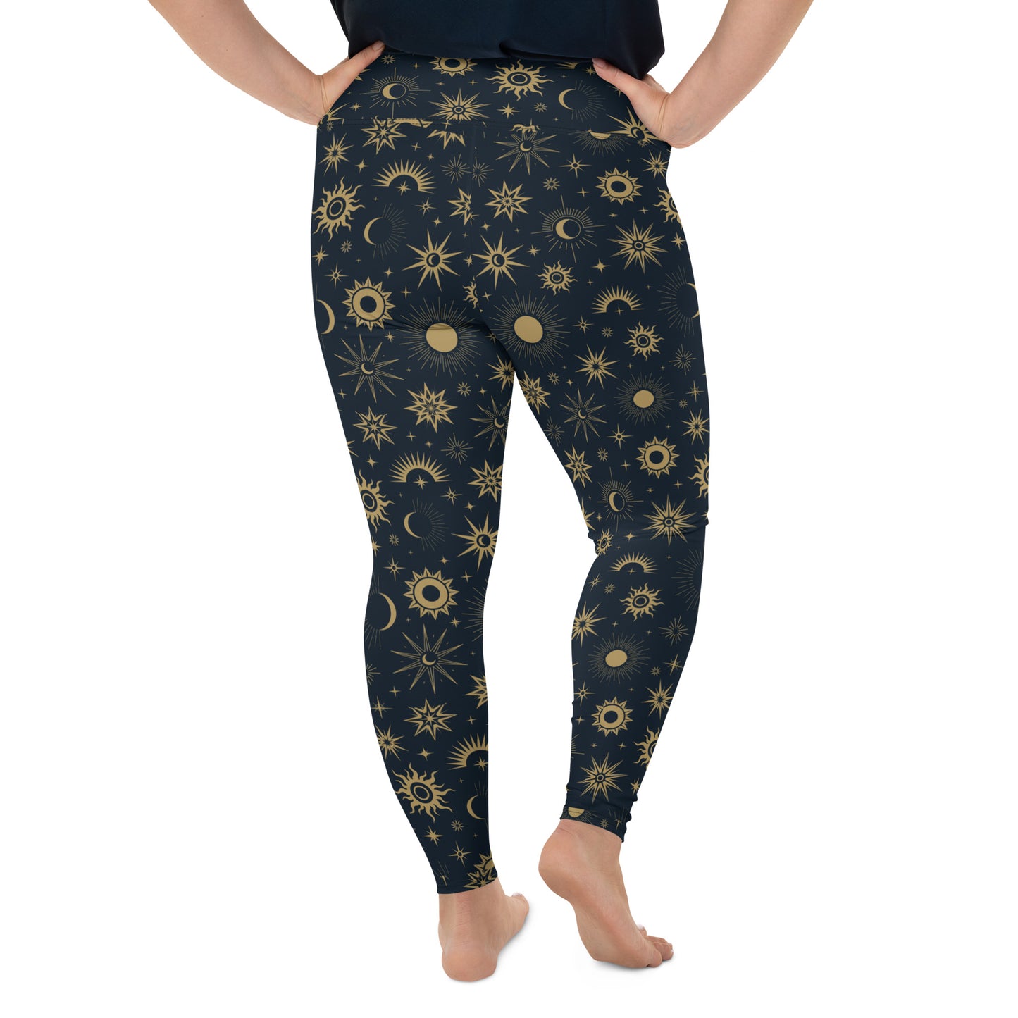 Cosmic - Dark Blue Plus Size Leggings
