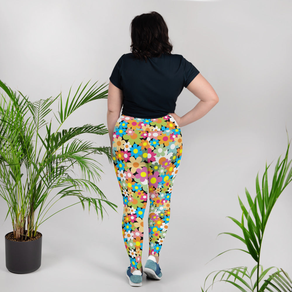 Daisy Flower - Plus Size Leggings