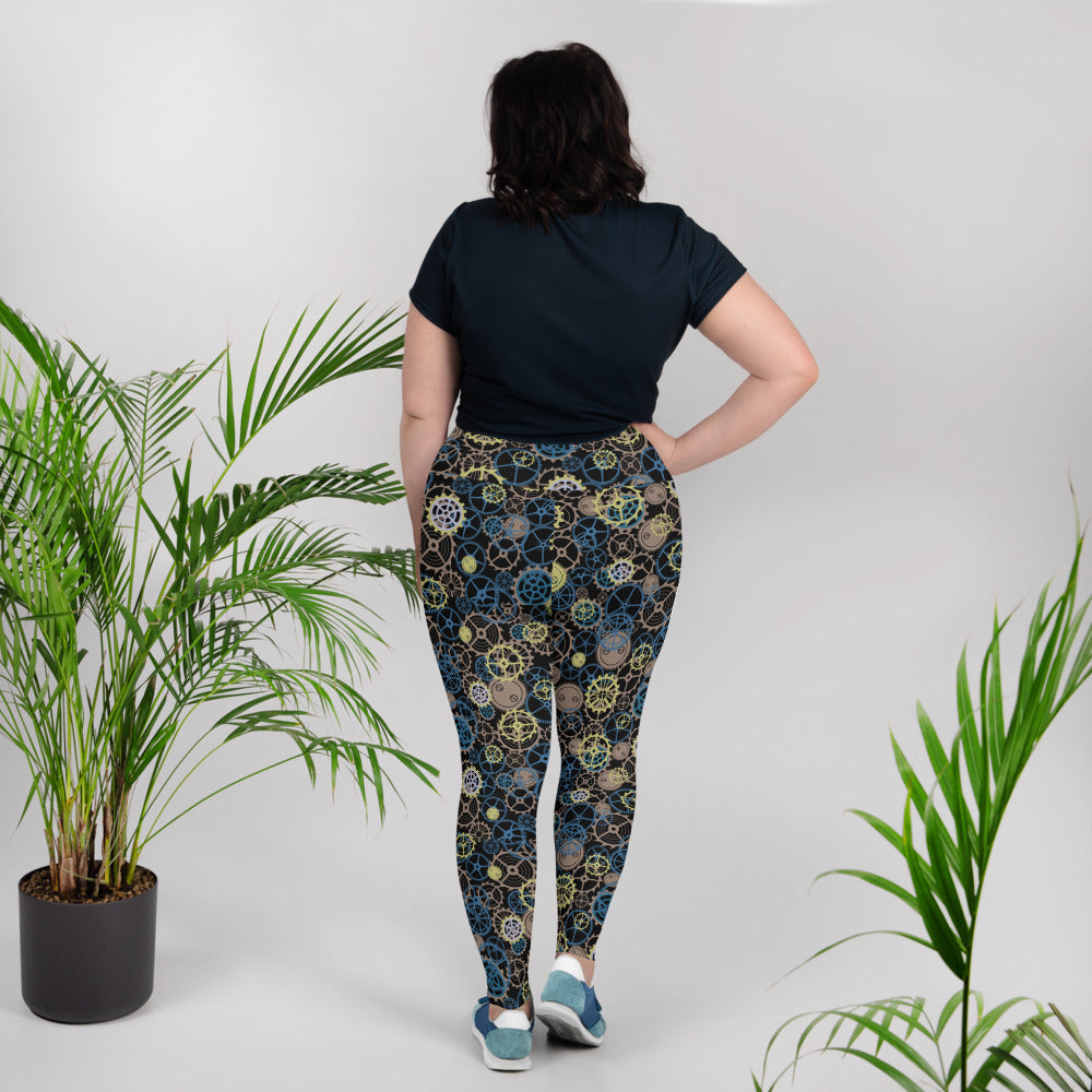 Steampunk Gears - Plus Size Leggings