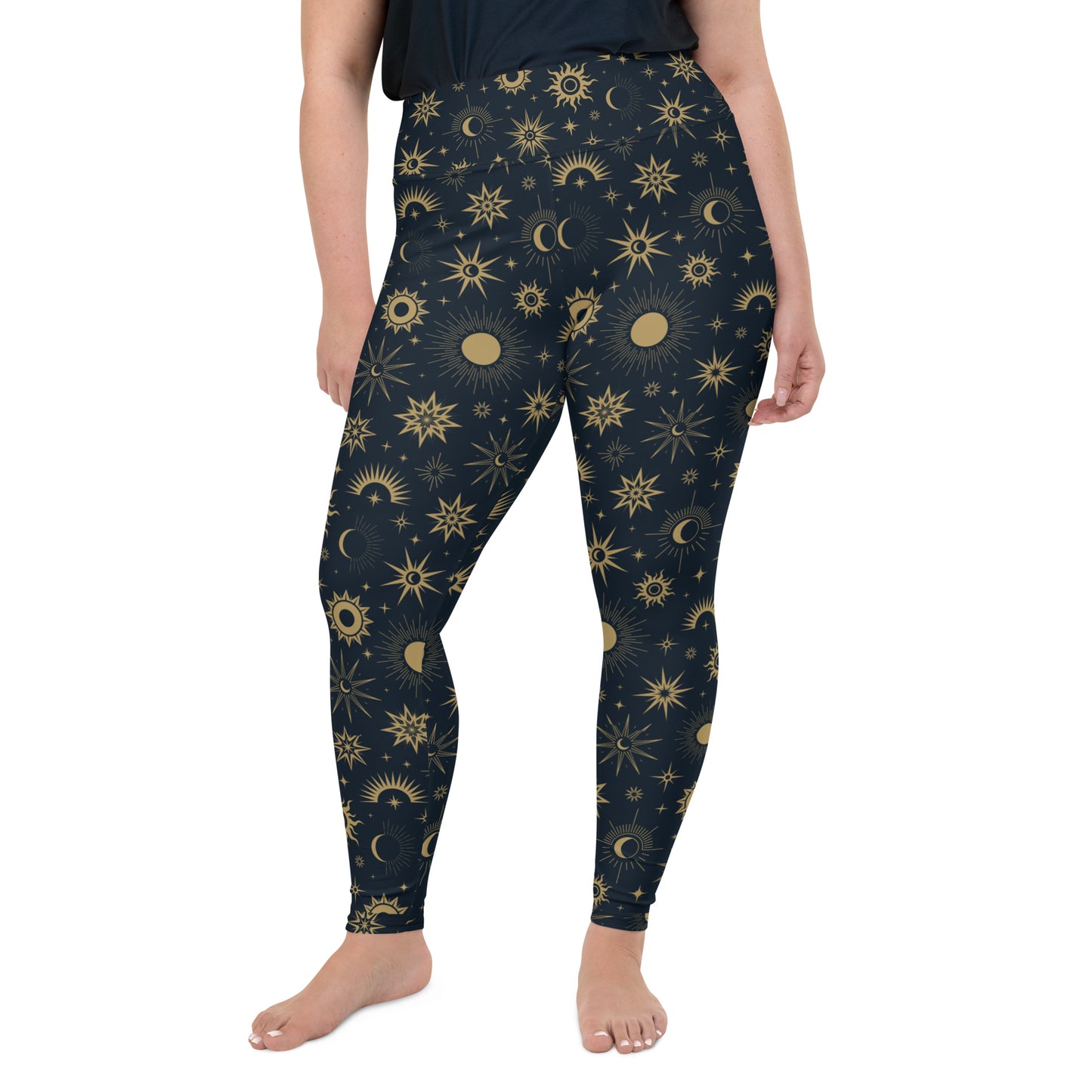 Cosmic - Dark Blue Plus Size Leggings