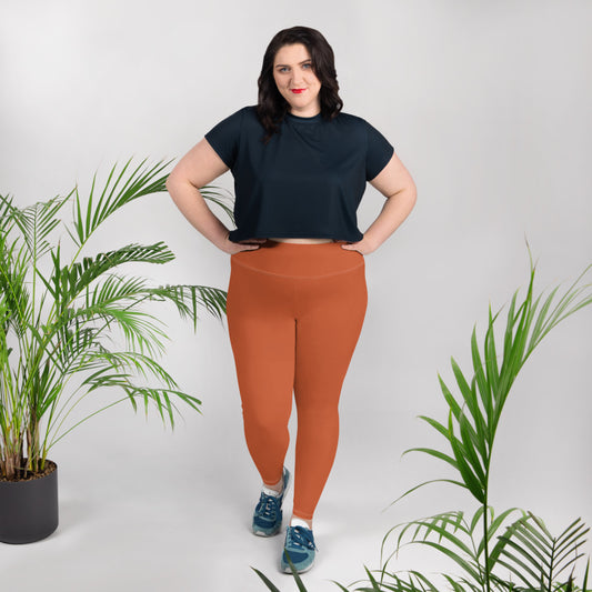 Solid Orange - Plus Size Leggings