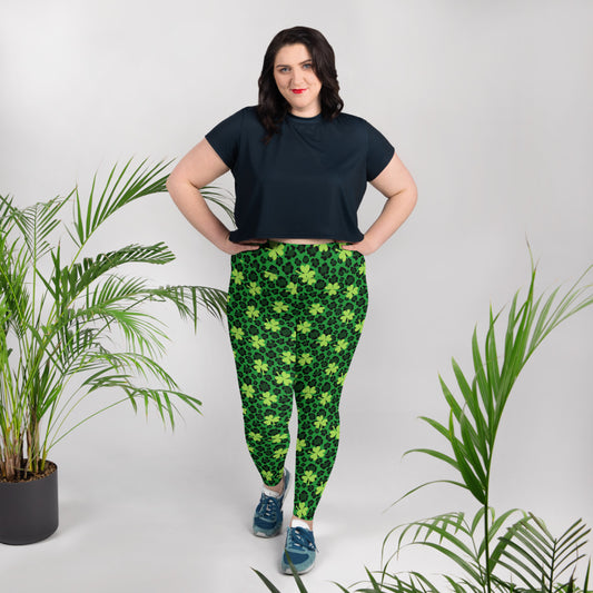 Leopard Clover - Plus Size Leggings