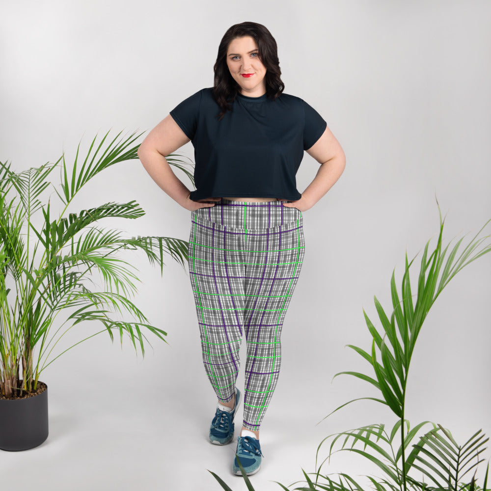 (Halloween) Plaid - Plus Size Leggings
