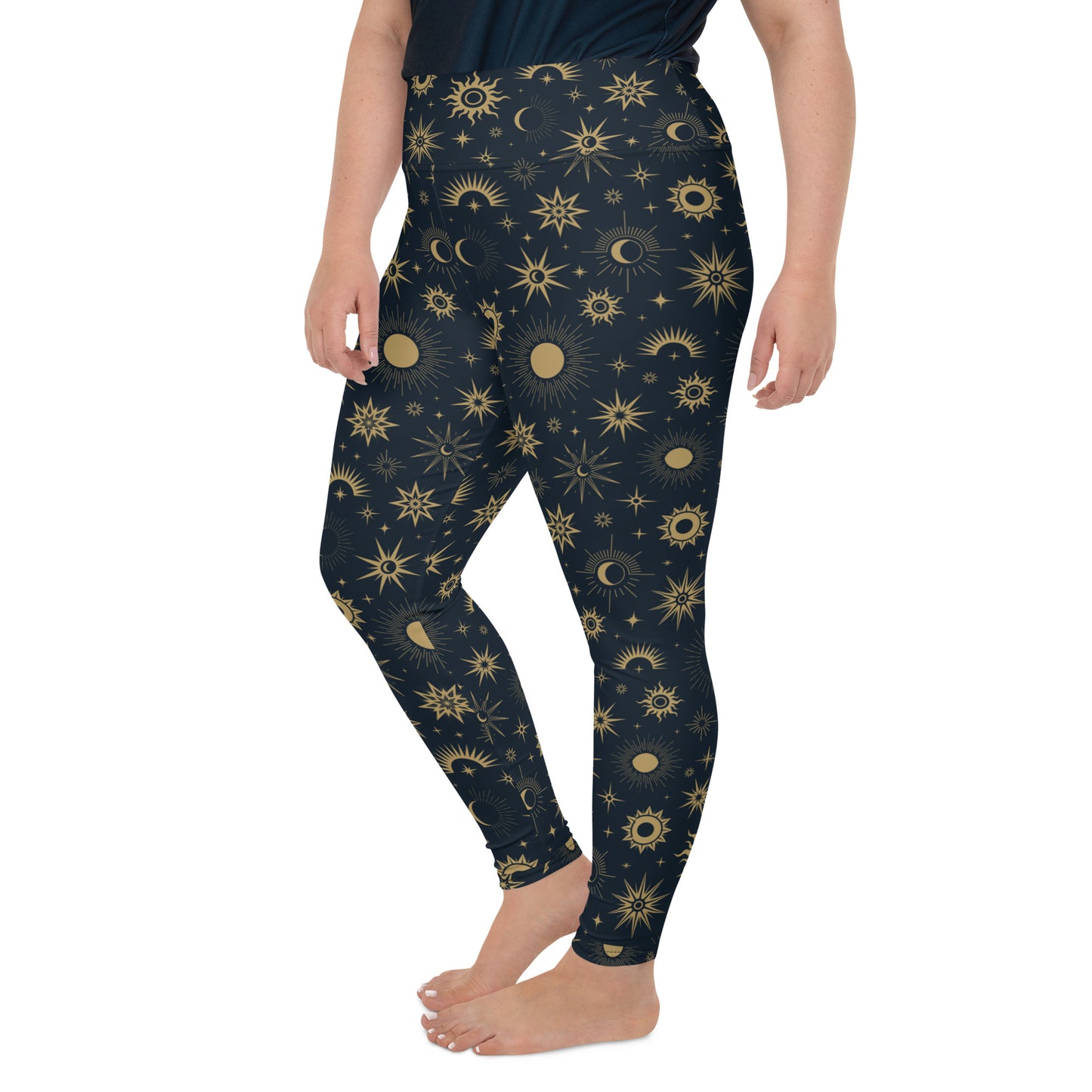 Cosmic - Dark Blue Plus Size Leggings