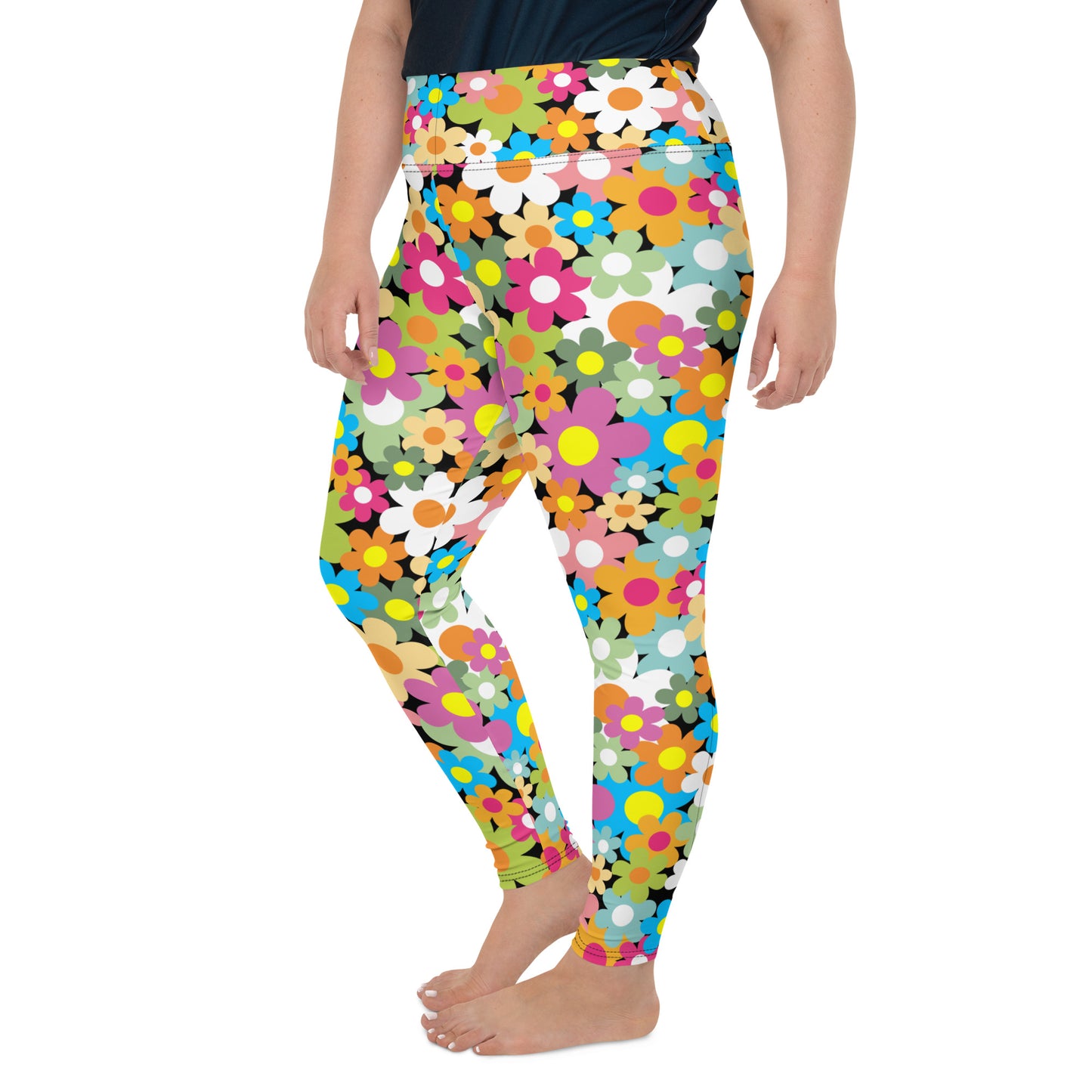 Daisy Flower - Plus Size Leggings