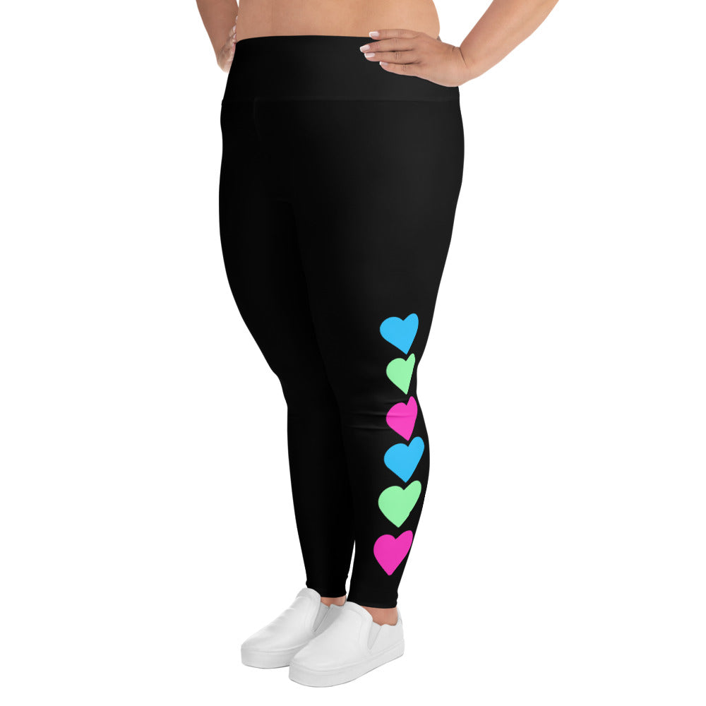 Bright Hearts - Plus Size Leggings