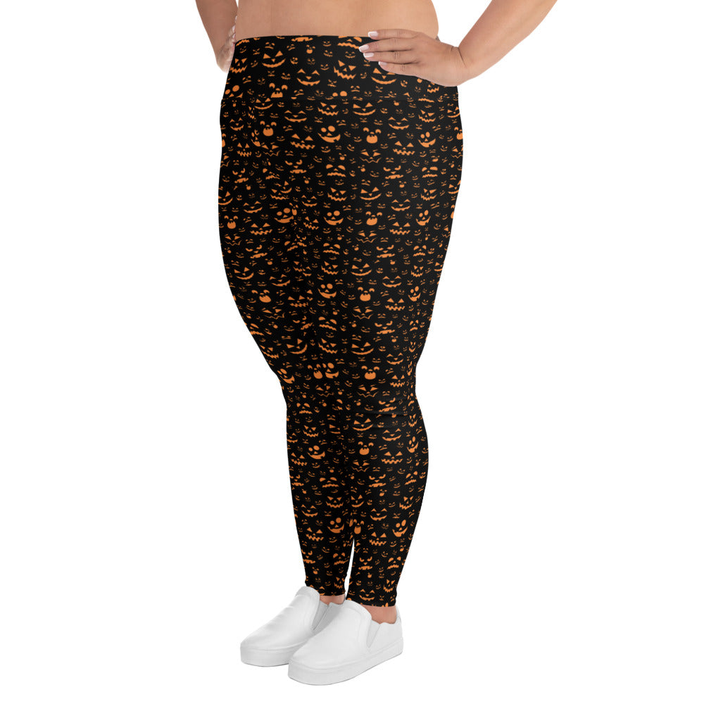 (Halloween) Jack-o-lantern Smiles - Plus Size Leggings