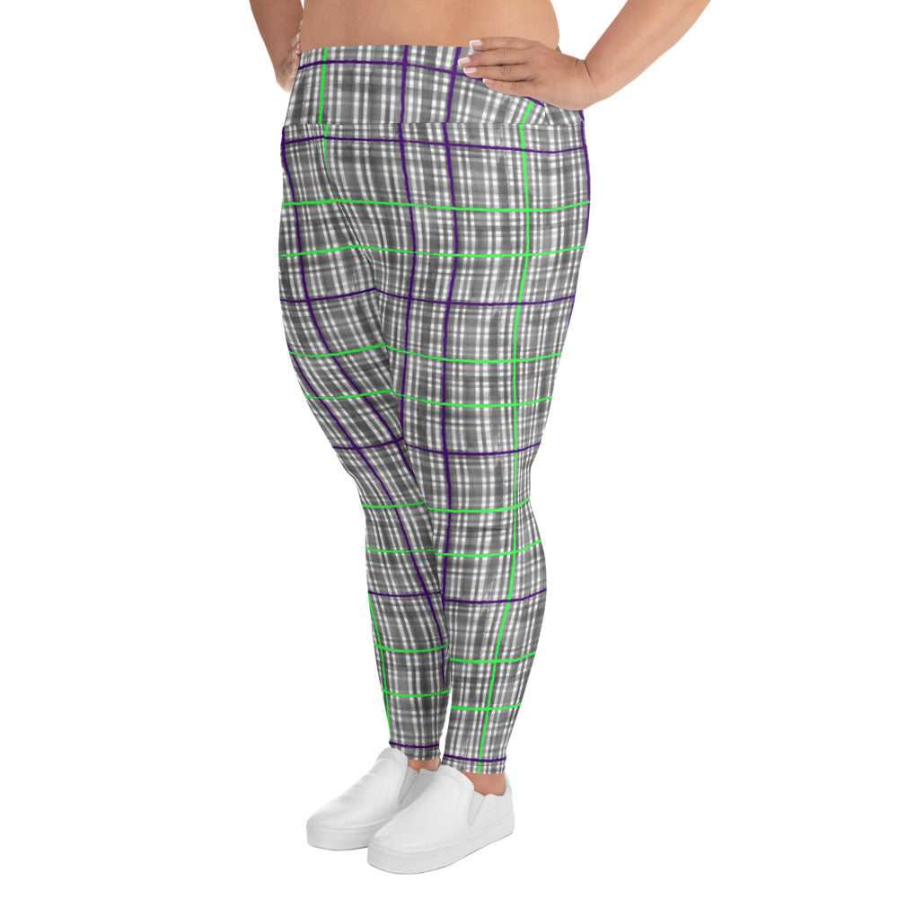 (Halloween) Plaid - Plus Size Leggings