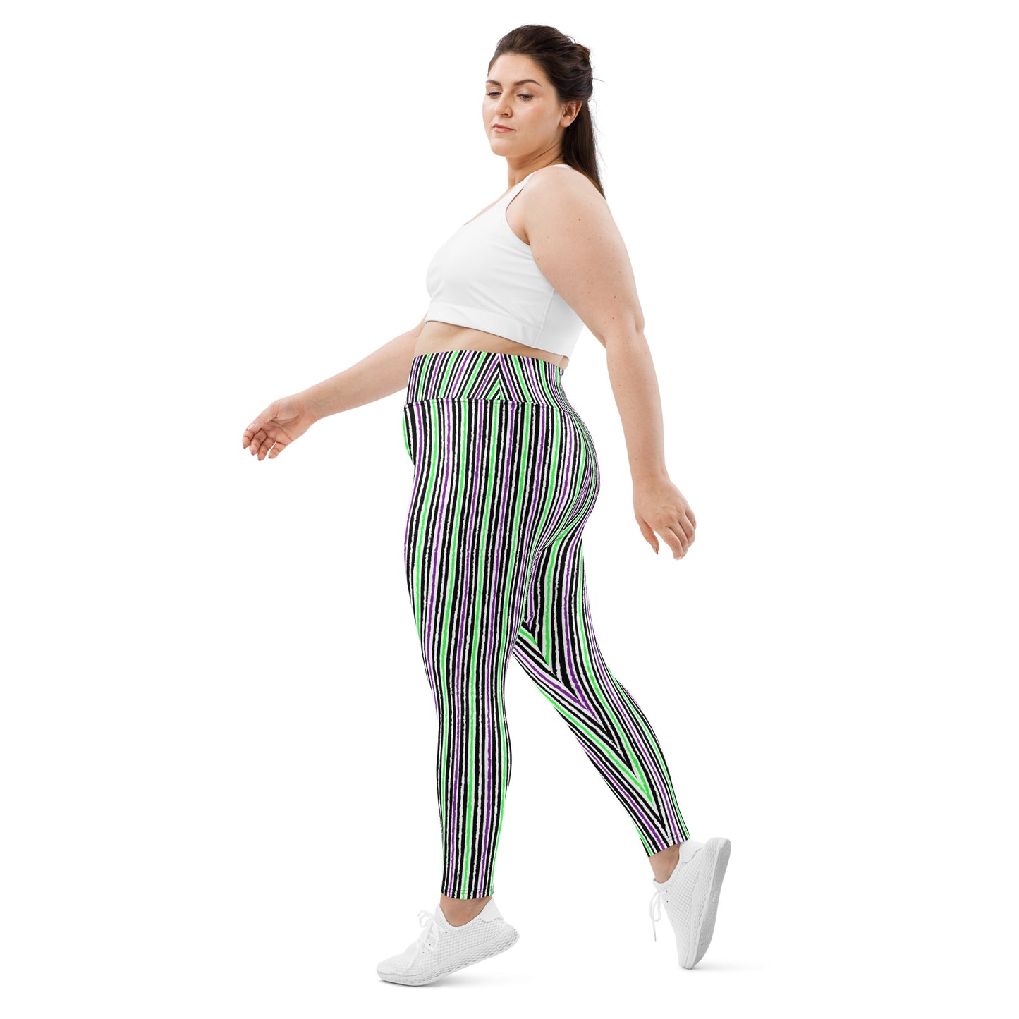 (Halloween) Stripe - Plus Size Leggings