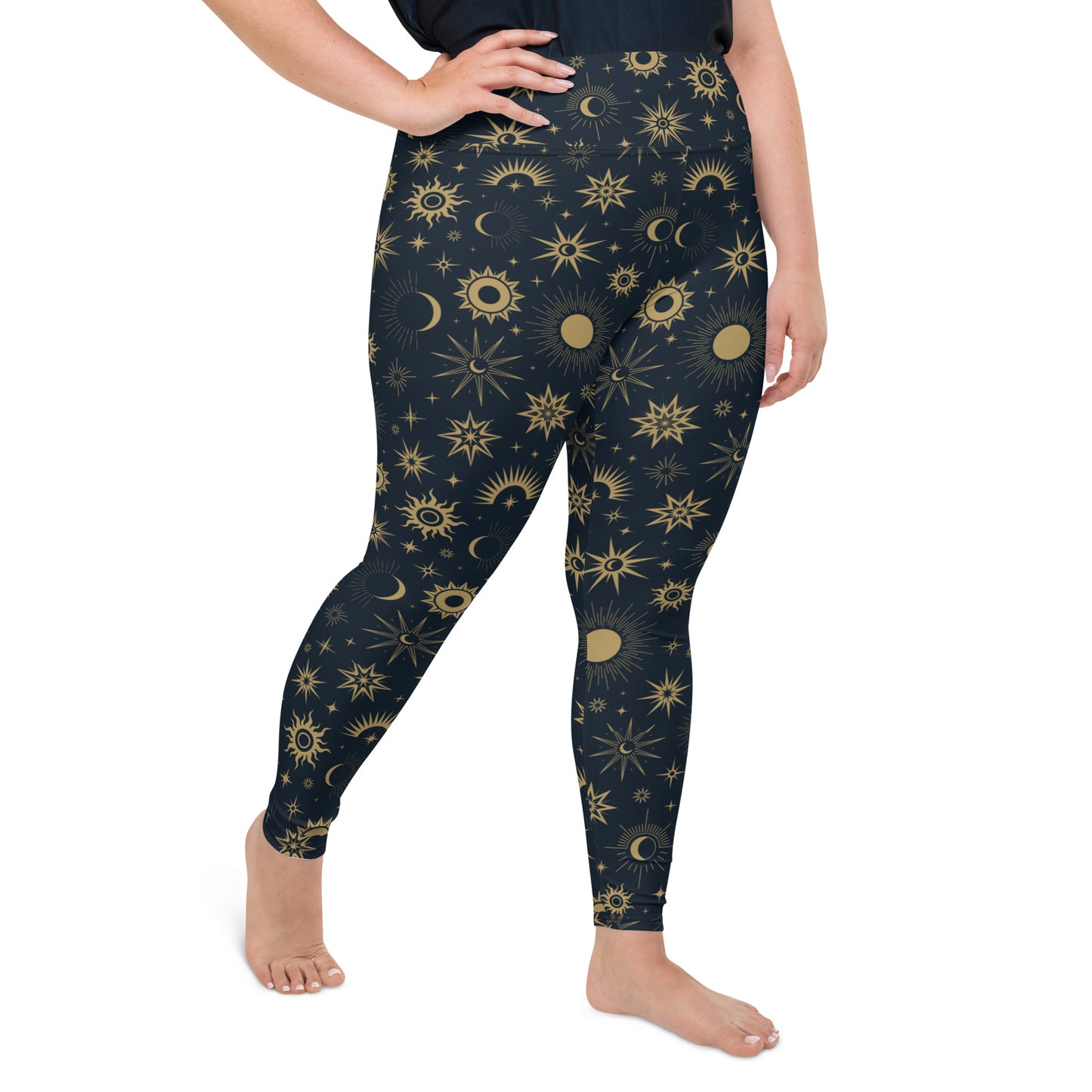 Cosmic - Dark Blue Plus Size Leggings