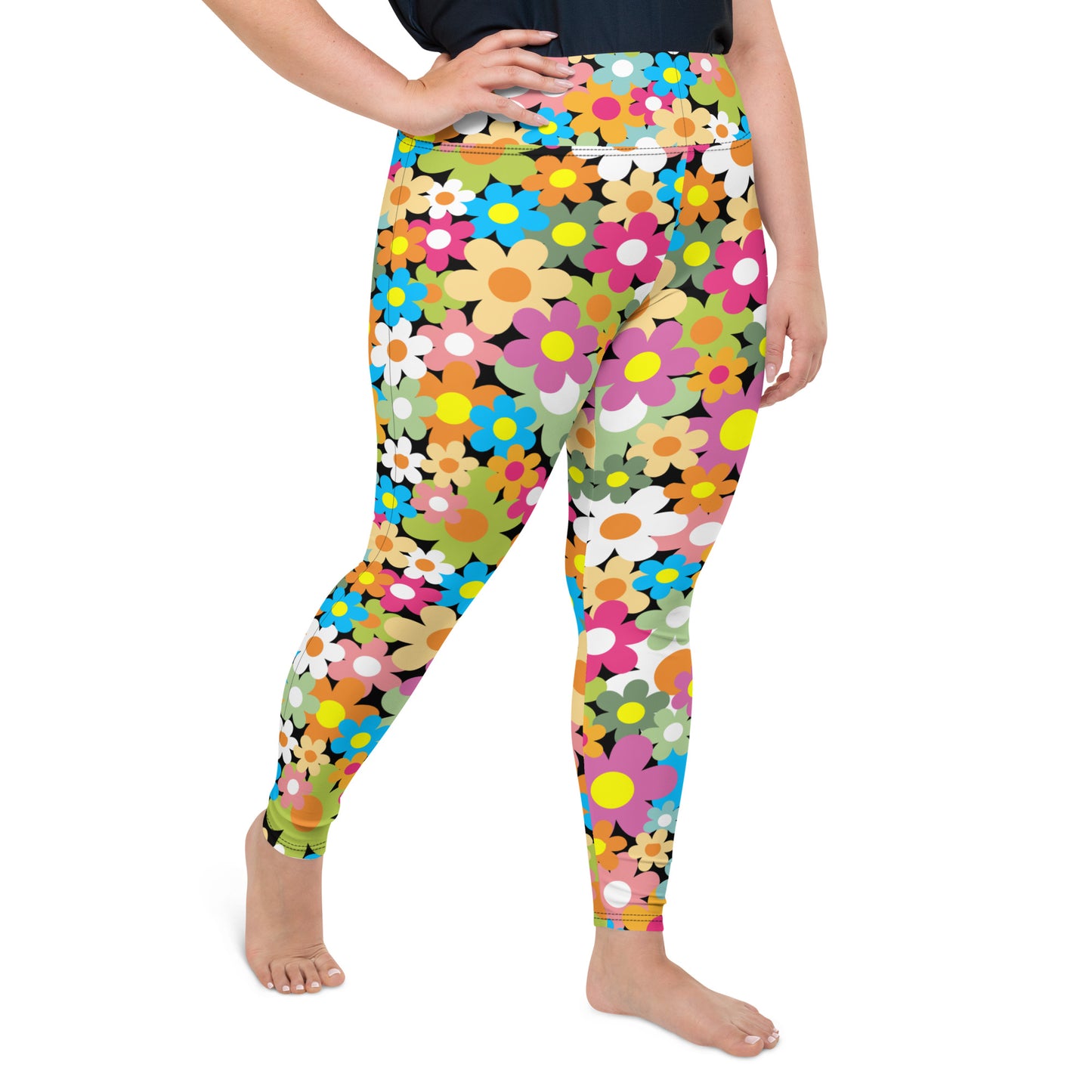 Daisy Flower - Plus Size Leggings