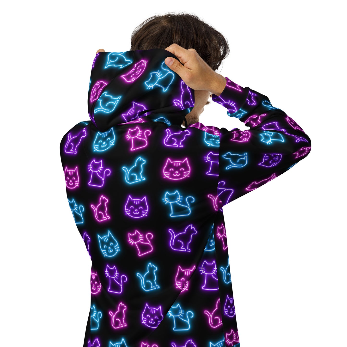 Neon Cat - Premium Zip Hoodie