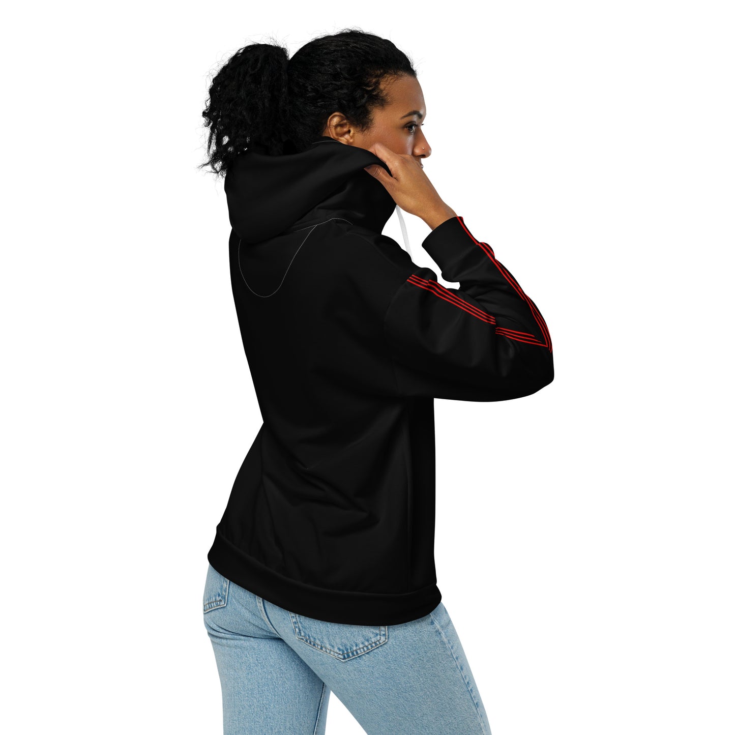 Red Stripe - Premium Zip Hoodie
