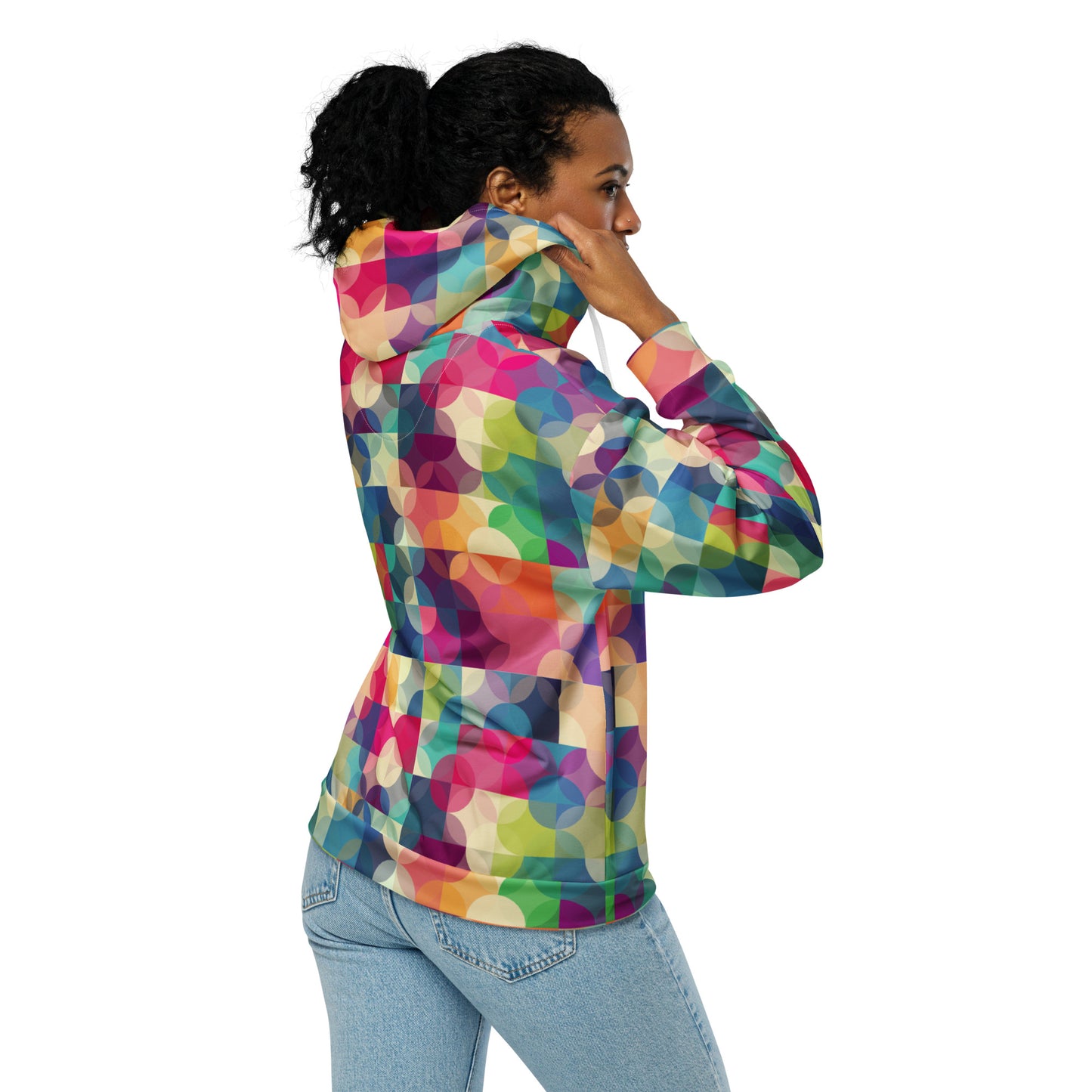 Colorful Geometric - Premium Zip Hoodie